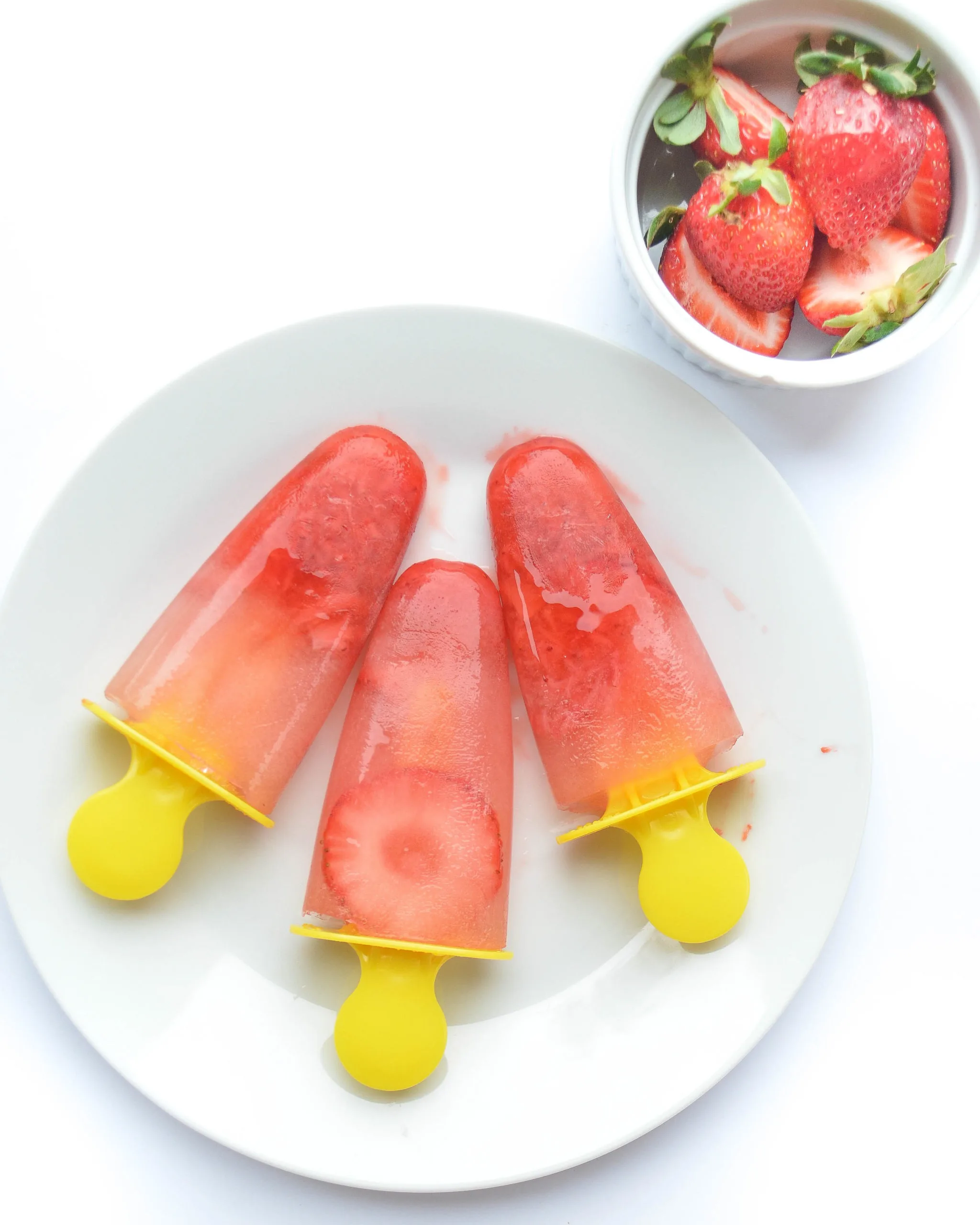 Strawberry and Chamomile Natural Teething Popsicles