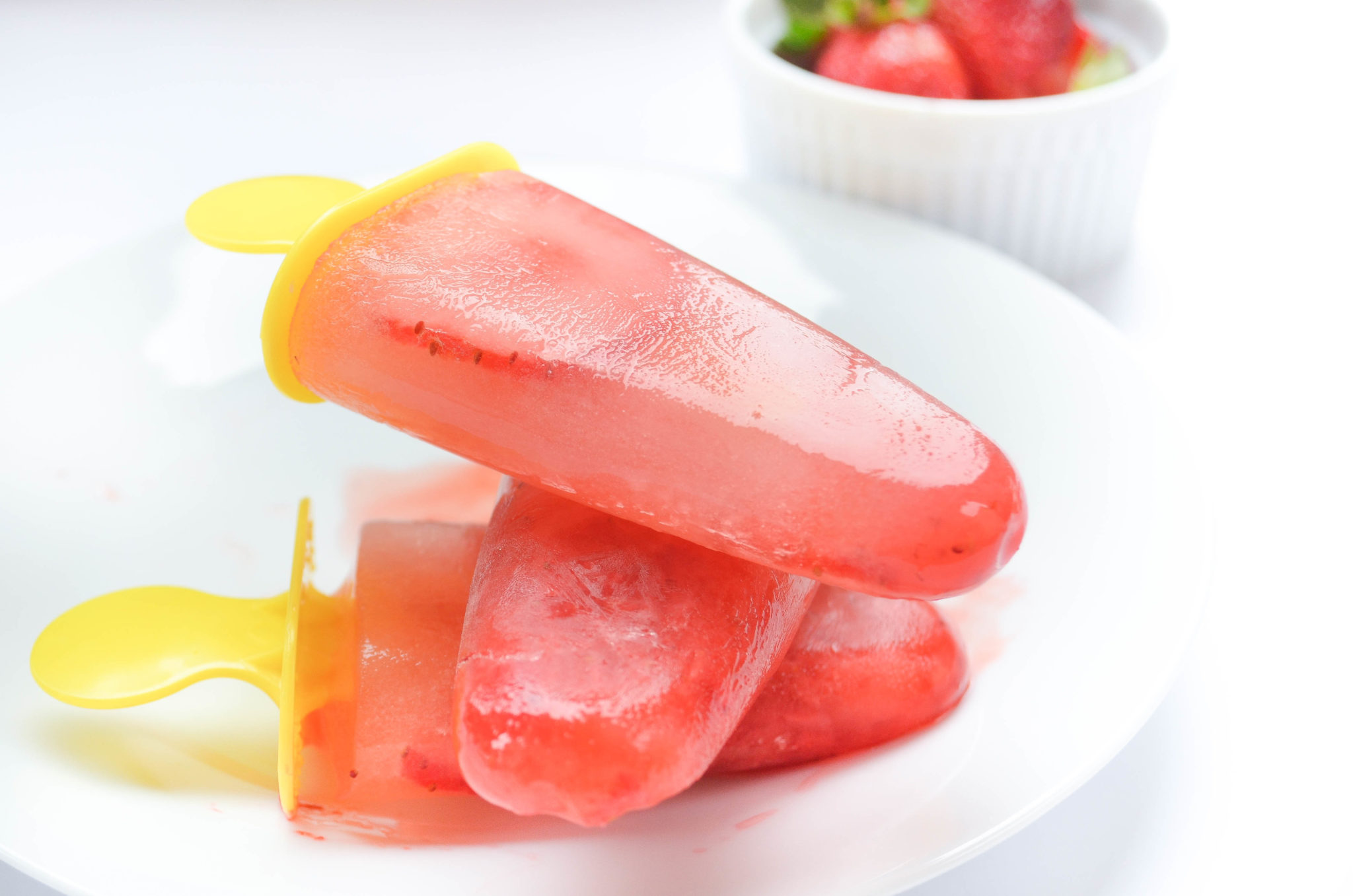 Strawberry and Chamomile Natural Teething Popsicles