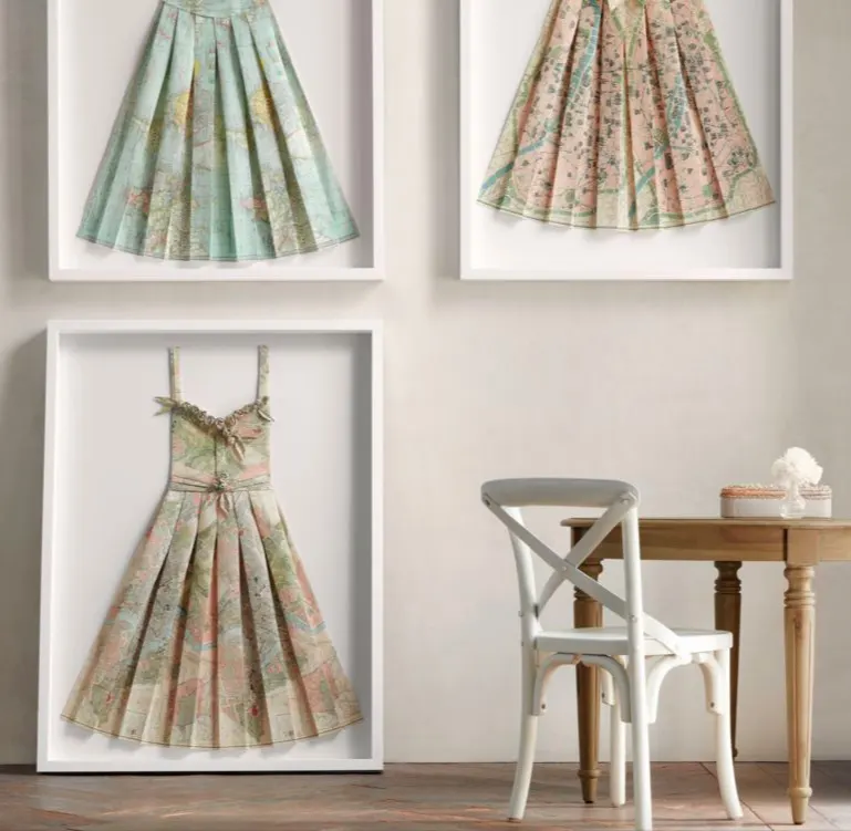 Hand-Folded Vintage Map Dresses from RH Baby & Child