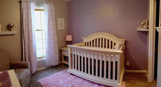 Purple and White Nursery