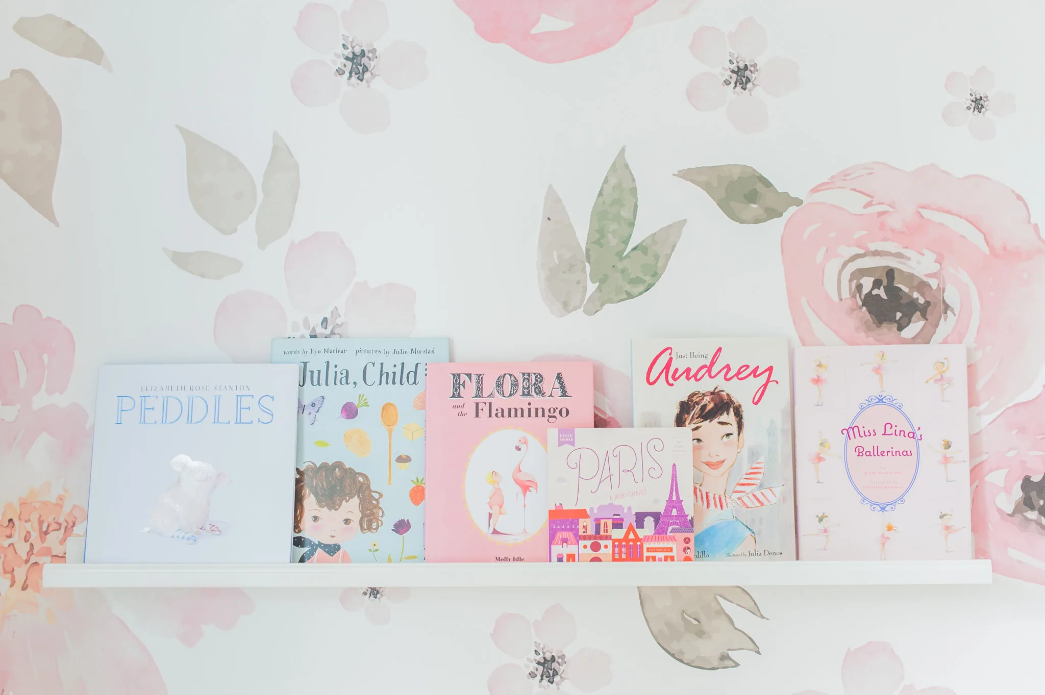 Children's Books in Girl's Nursery