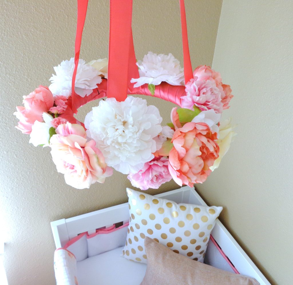 Coral, Gold and White Nursery