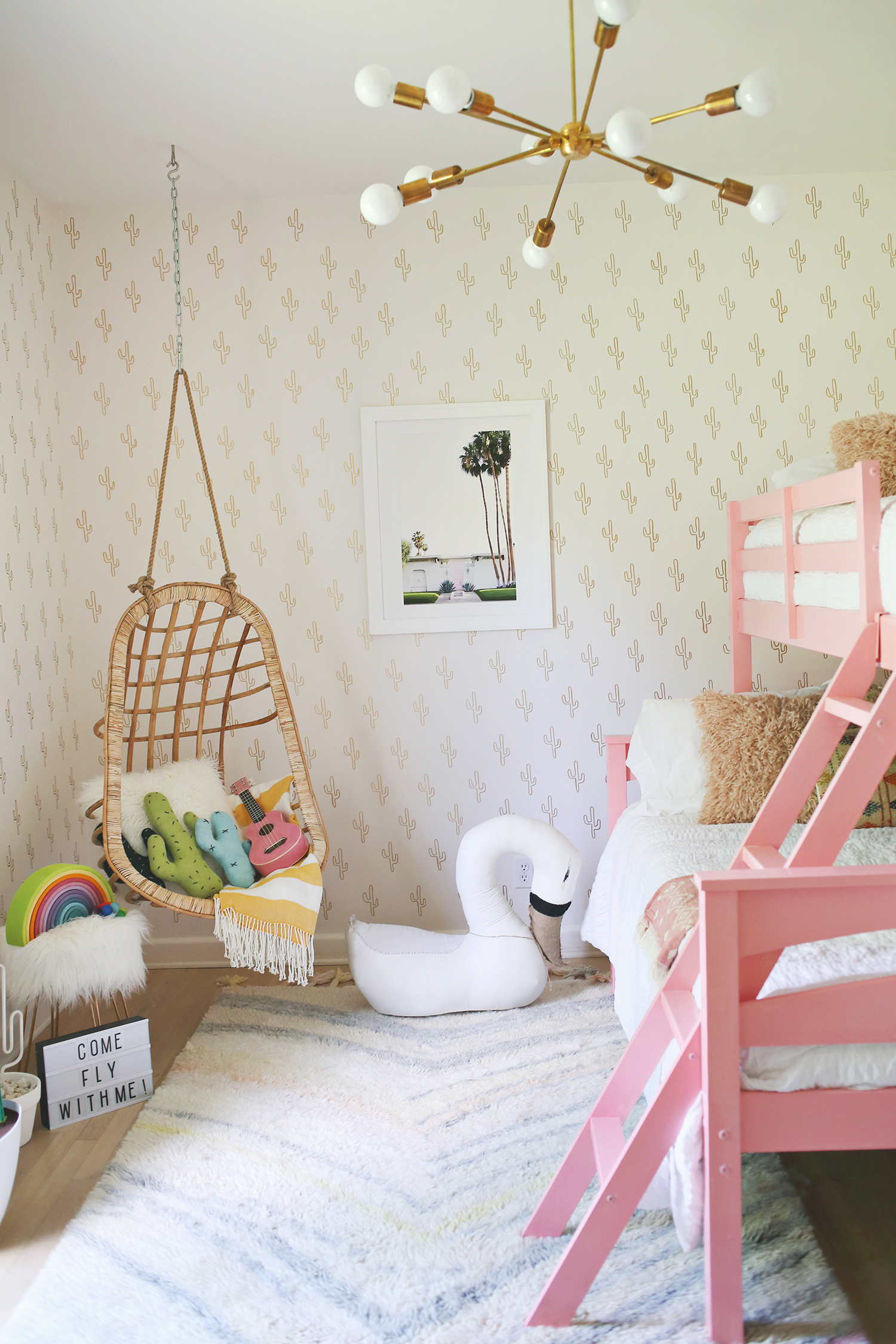 Palm Springs Inspired Girl's Room 