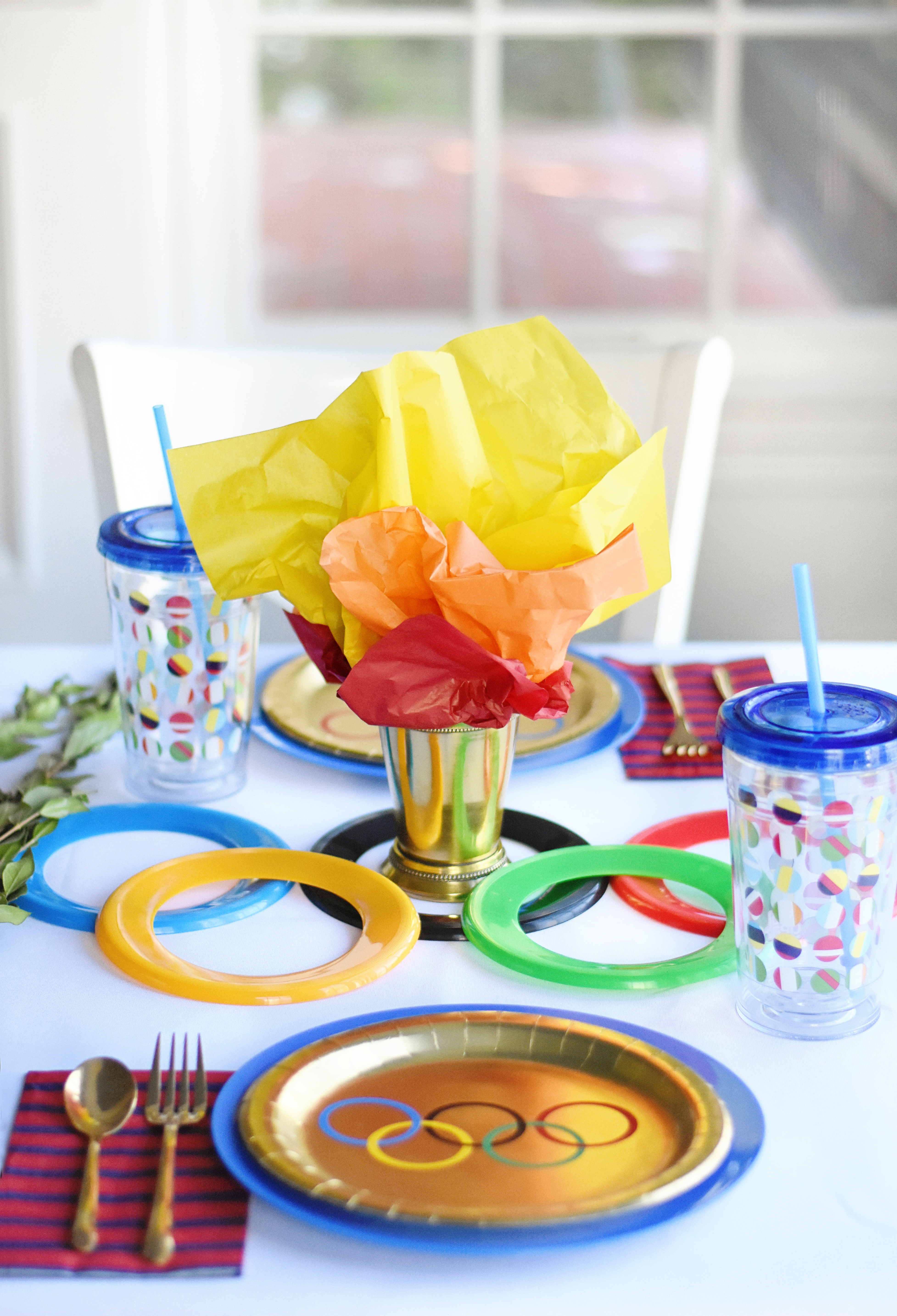 Olympics-Themed Party Table