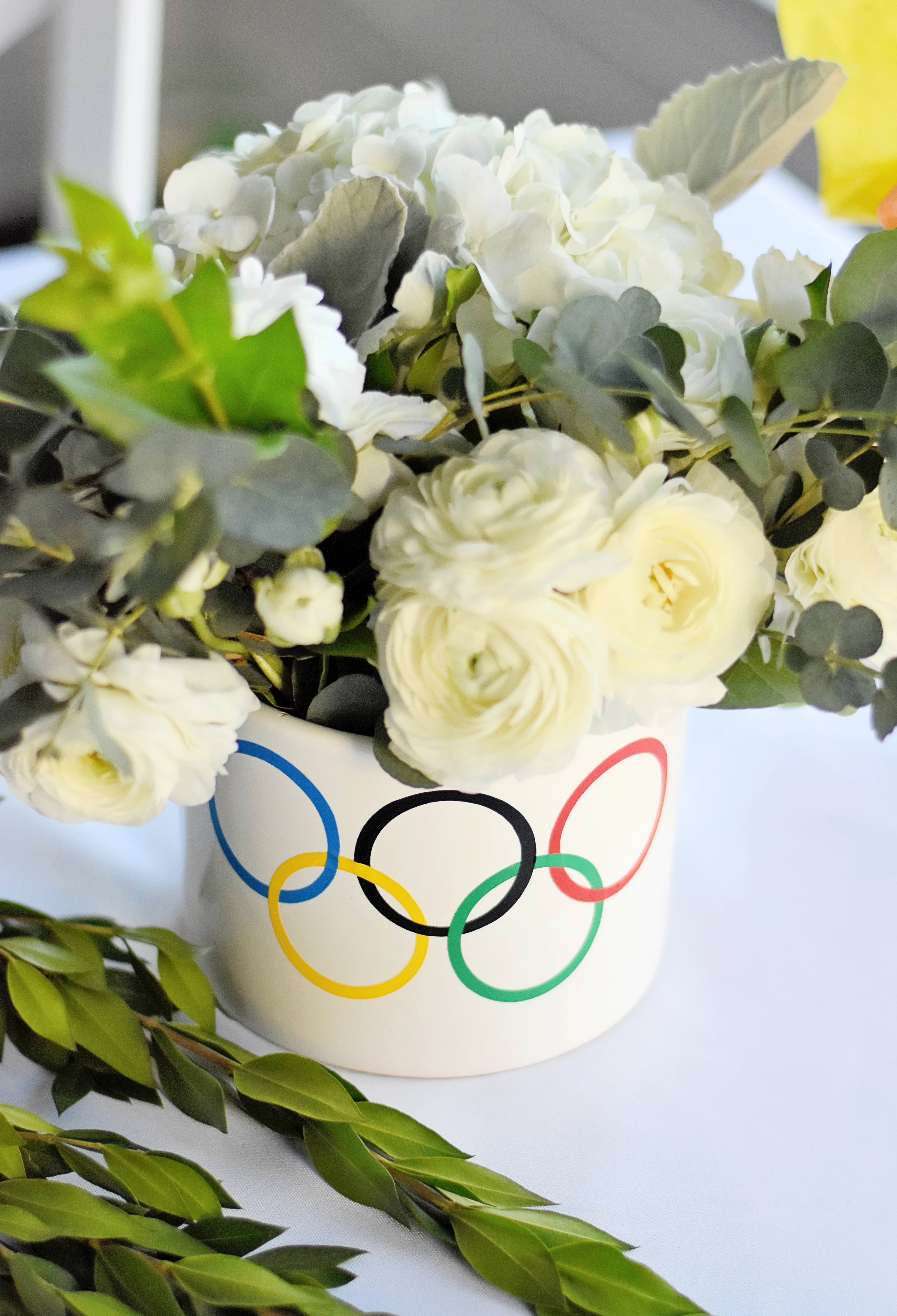 Olympic Rings Floral Centerpiece
