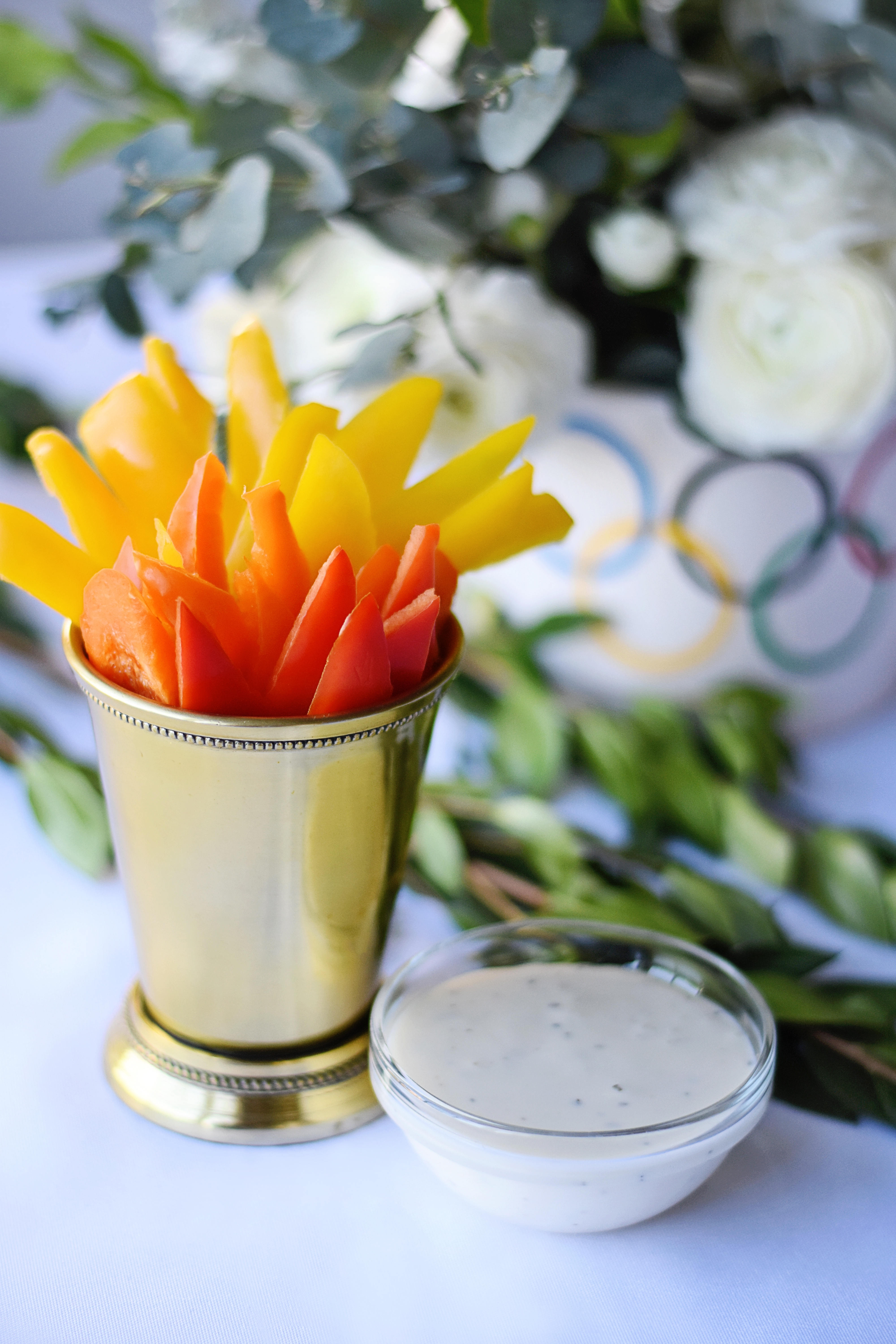 Olympic Torch Inspired Food Display