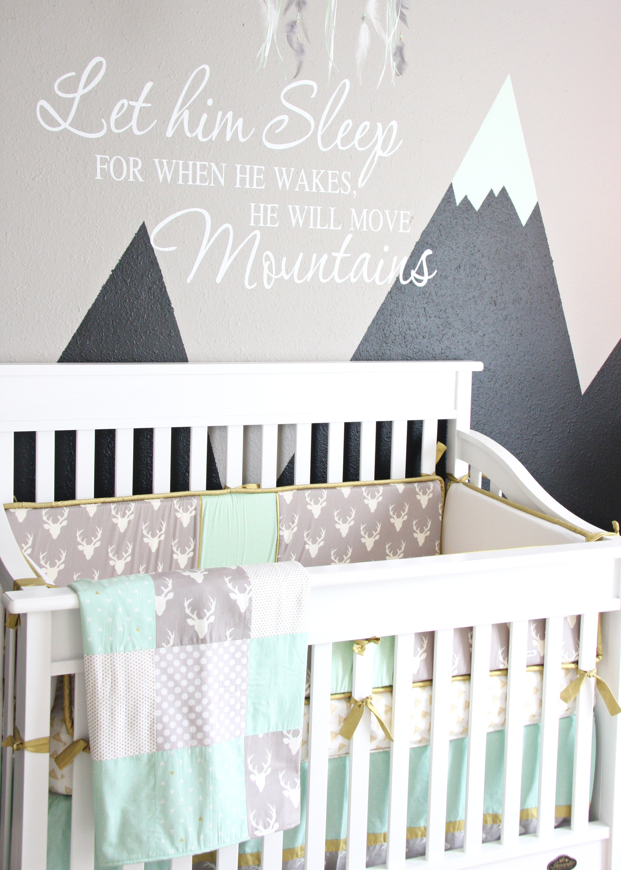 Mint and Gray Mountain-Inspired Nursery