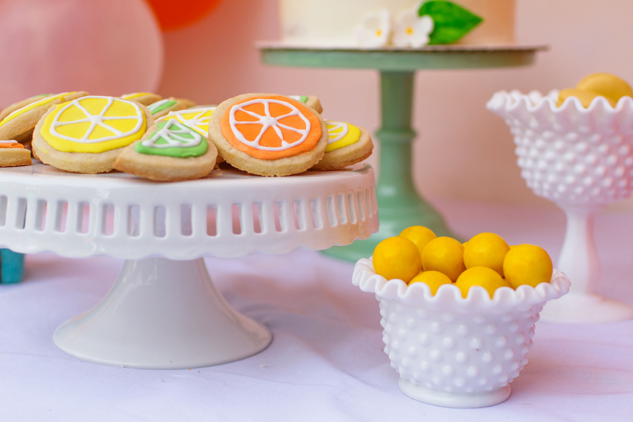 Citrus Baby Shower Sweets Table