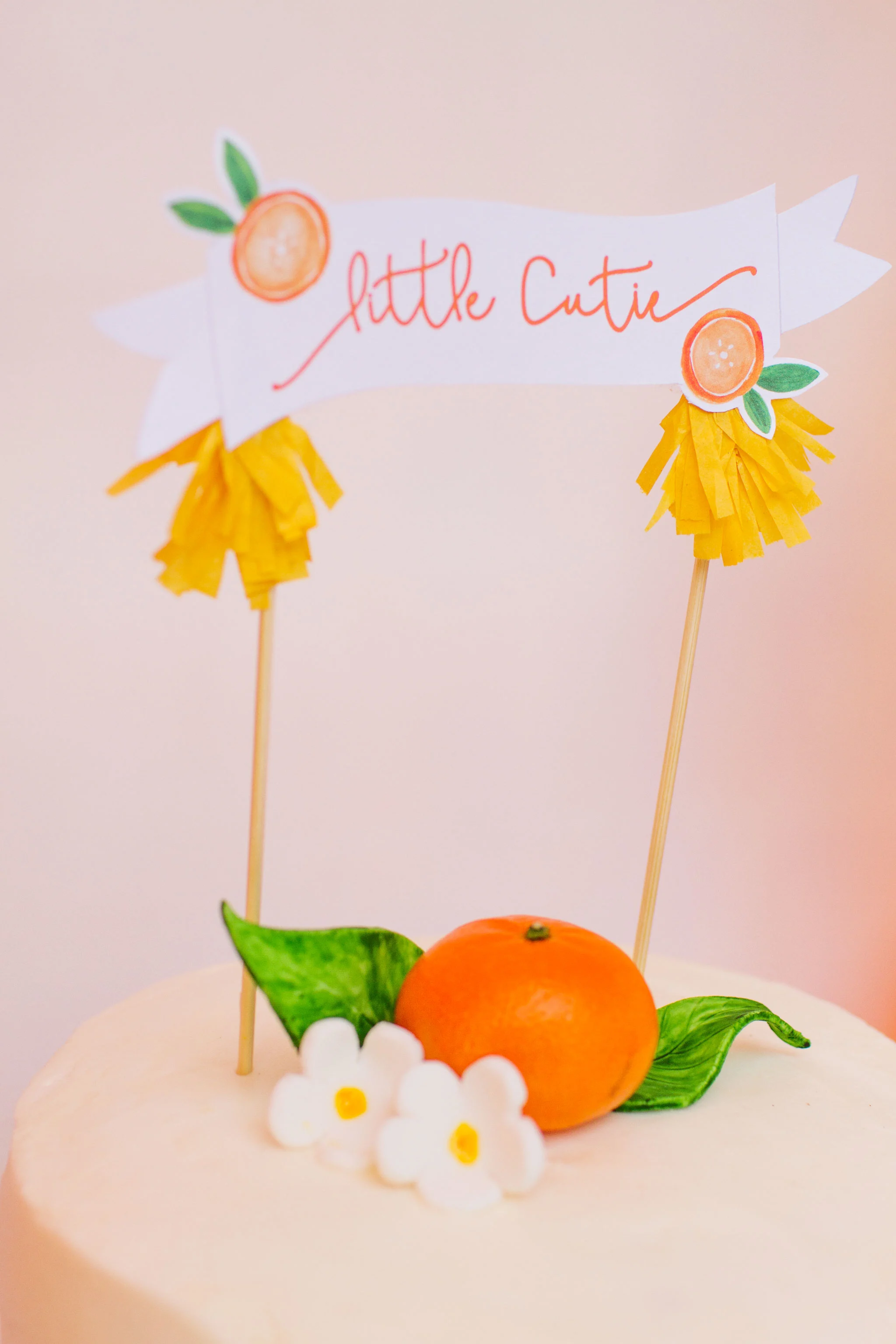 Citrus Baby Shower Cake Topper