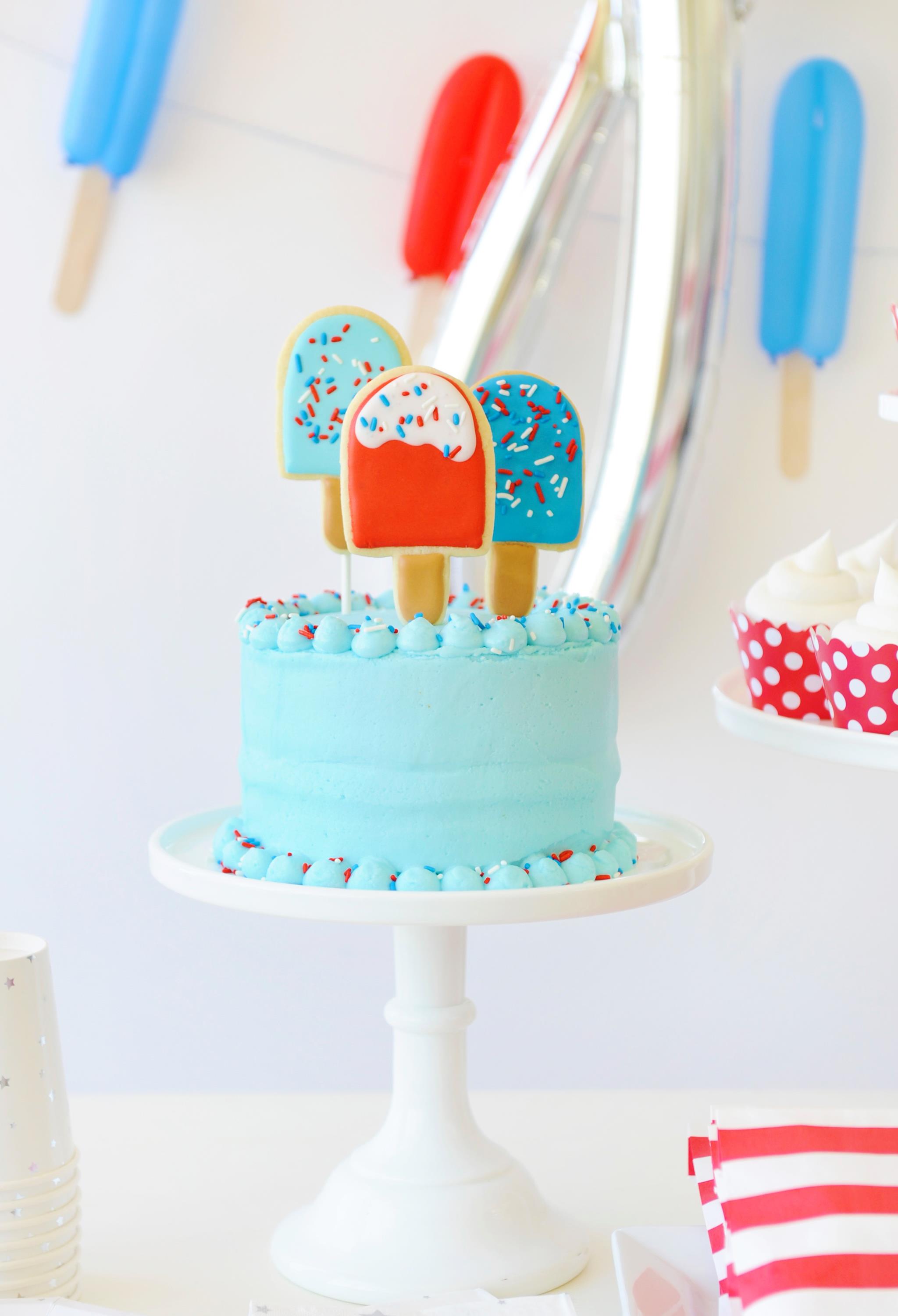 Popsicle Cake at Popsicle Party