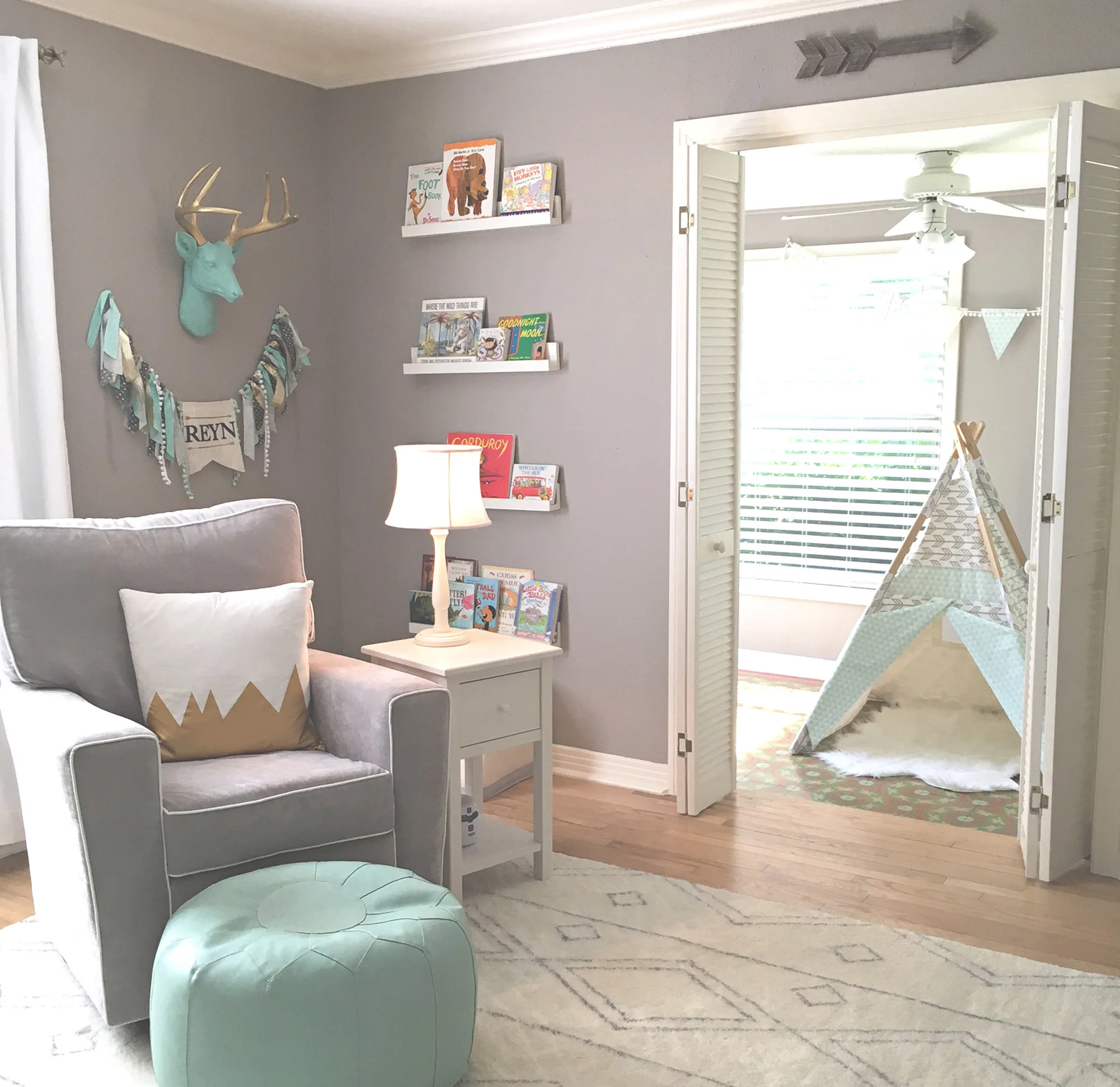 Mint and Gray Woodland Nursery