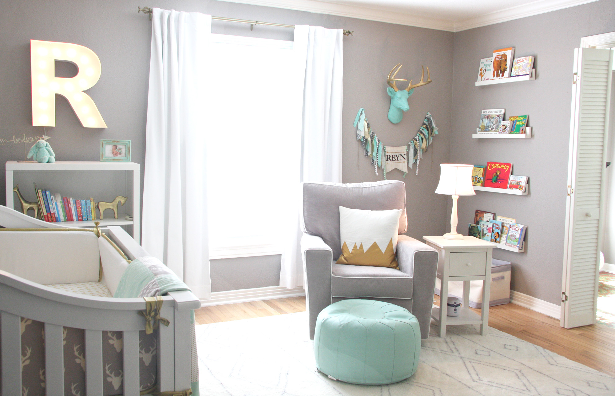 Mint and Gray Woodland Nursery