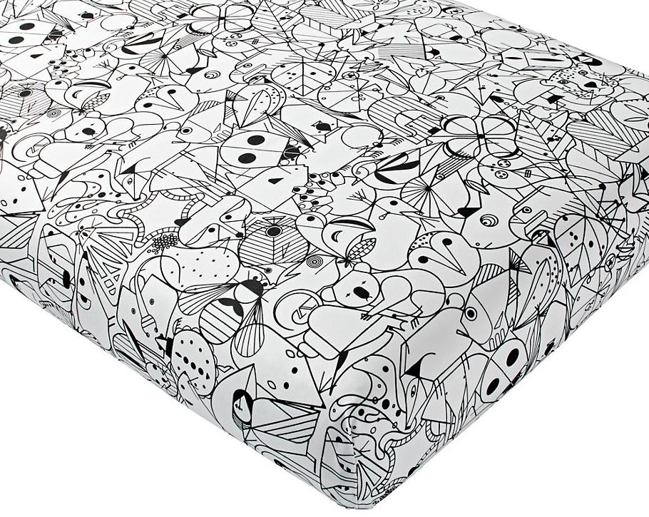 Charley Harper Animal Crib Fitted Sheet