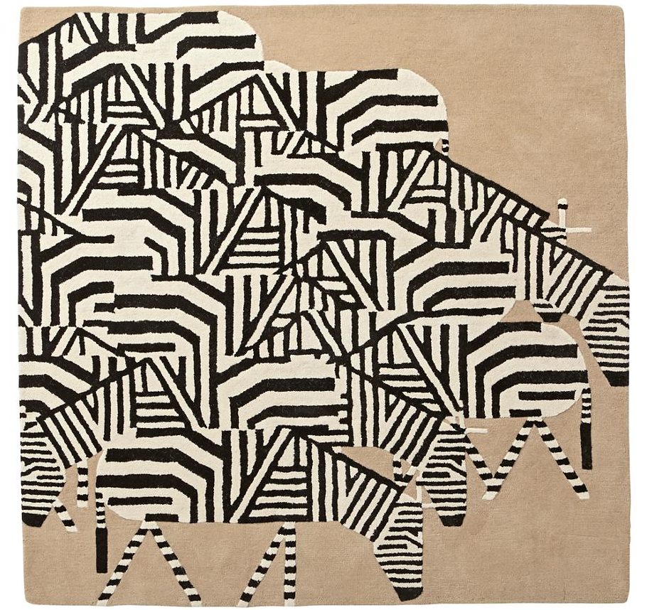 Charley Harper Zebra Rug