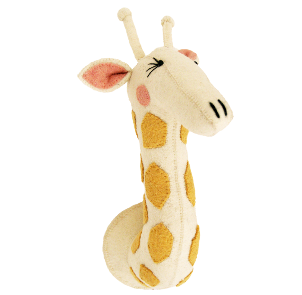 Plush Faux Taxidermy Girl Giraffe by Fiona Walker