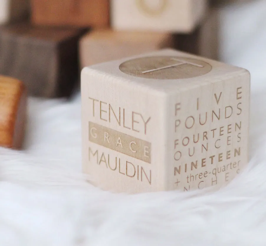 Personalized Wood Baby Block from WoodKeeps on Etsy