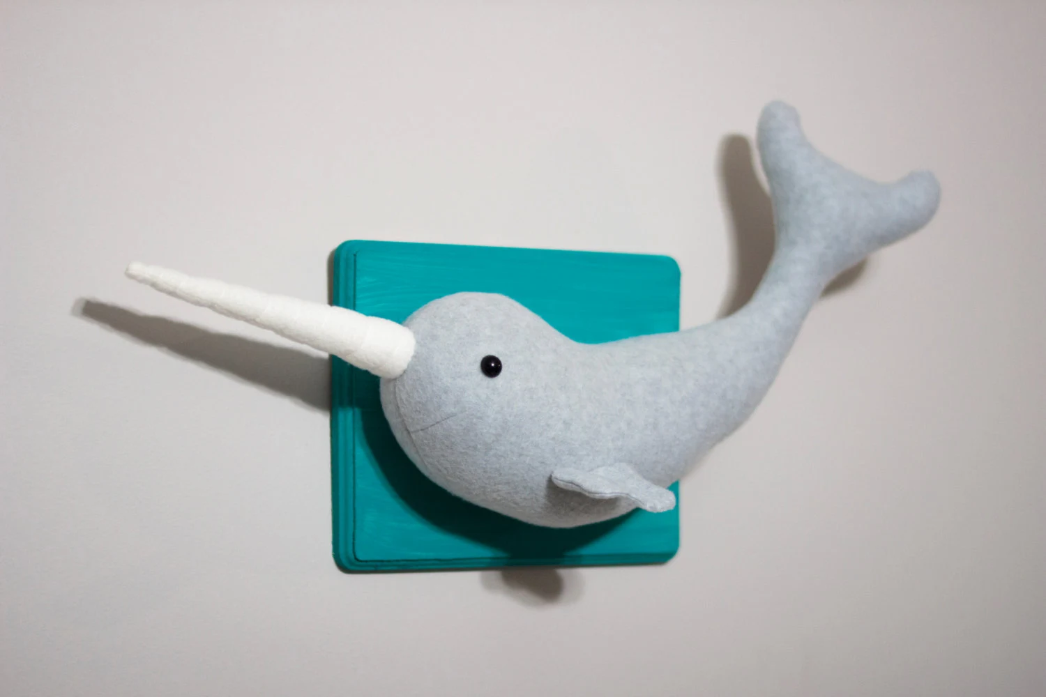 Narwhal Plush Faux Taxidermy by Green Stripe Designs