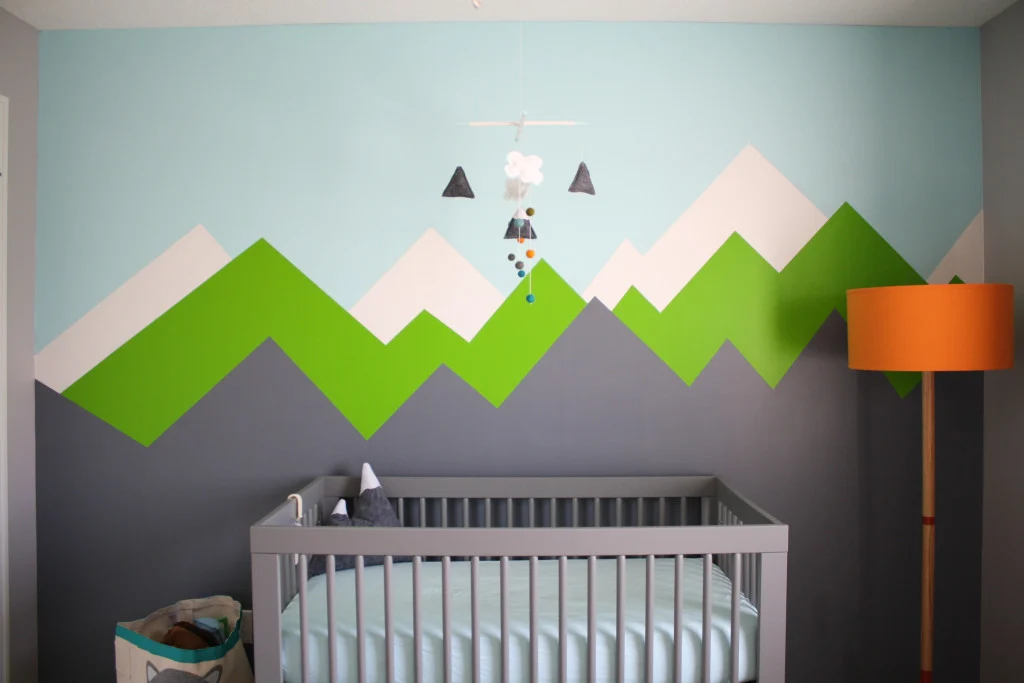 Mountain Mural in Nursery