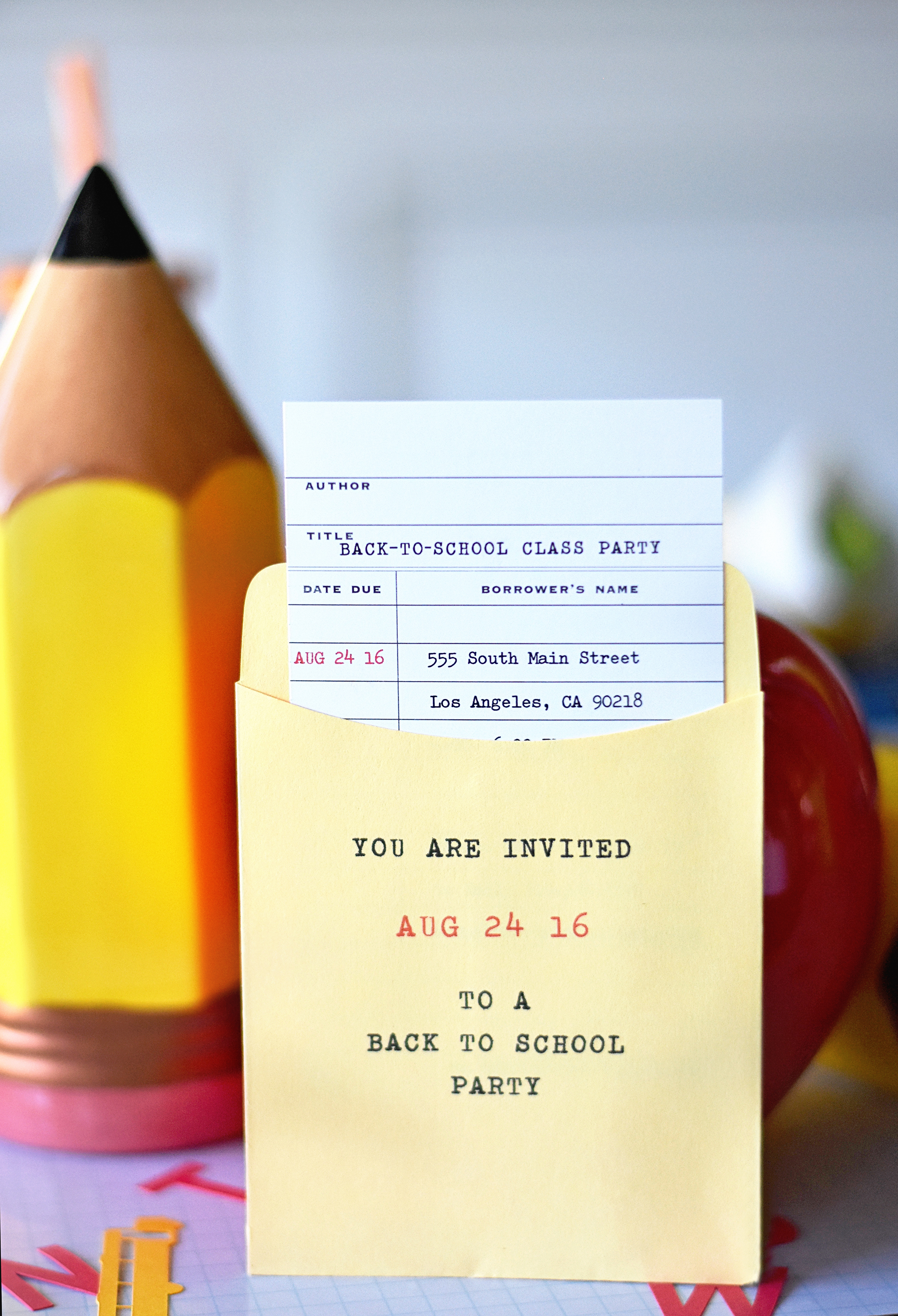 Back to School Party Invitation