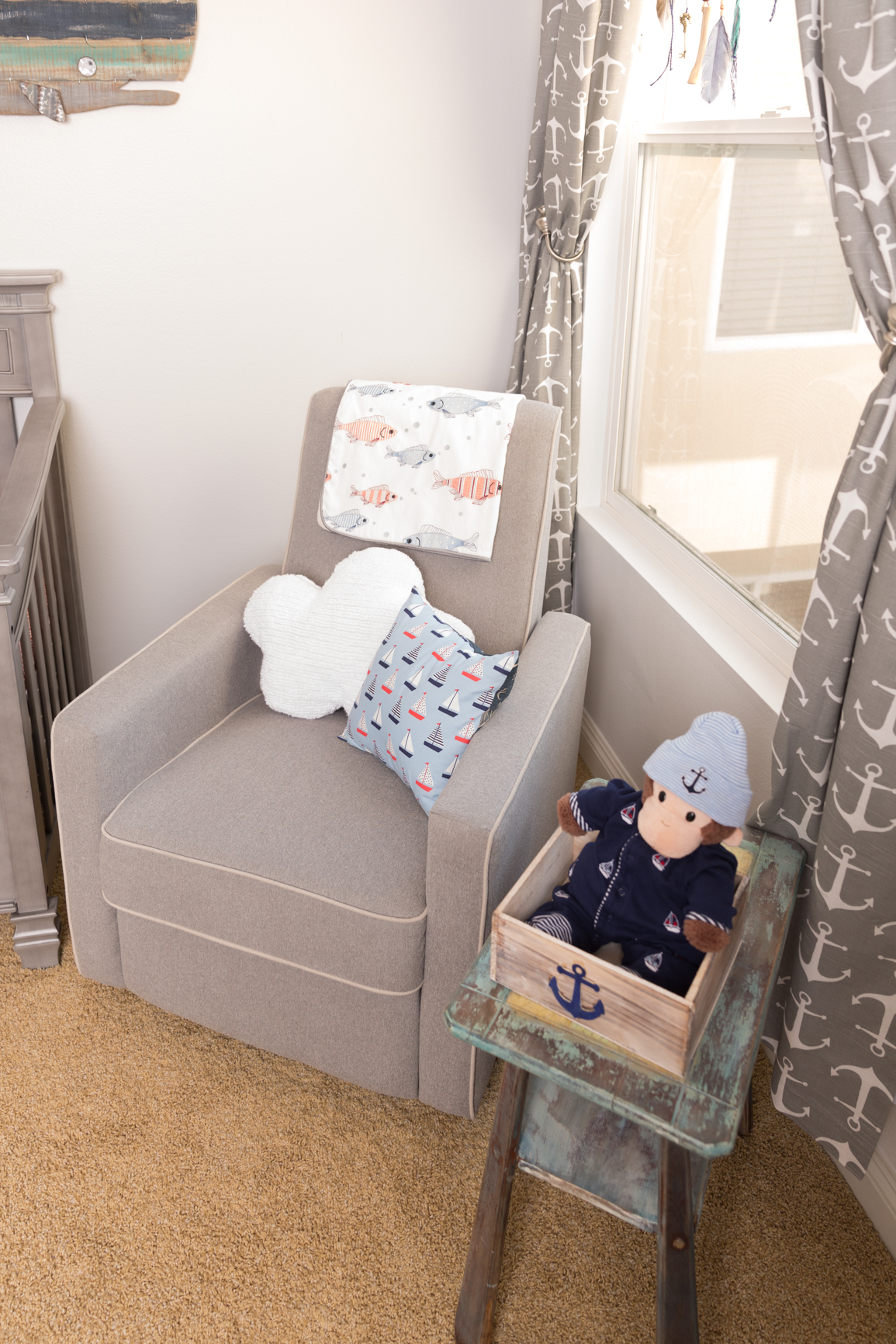 Gray and White Nautical Nursery