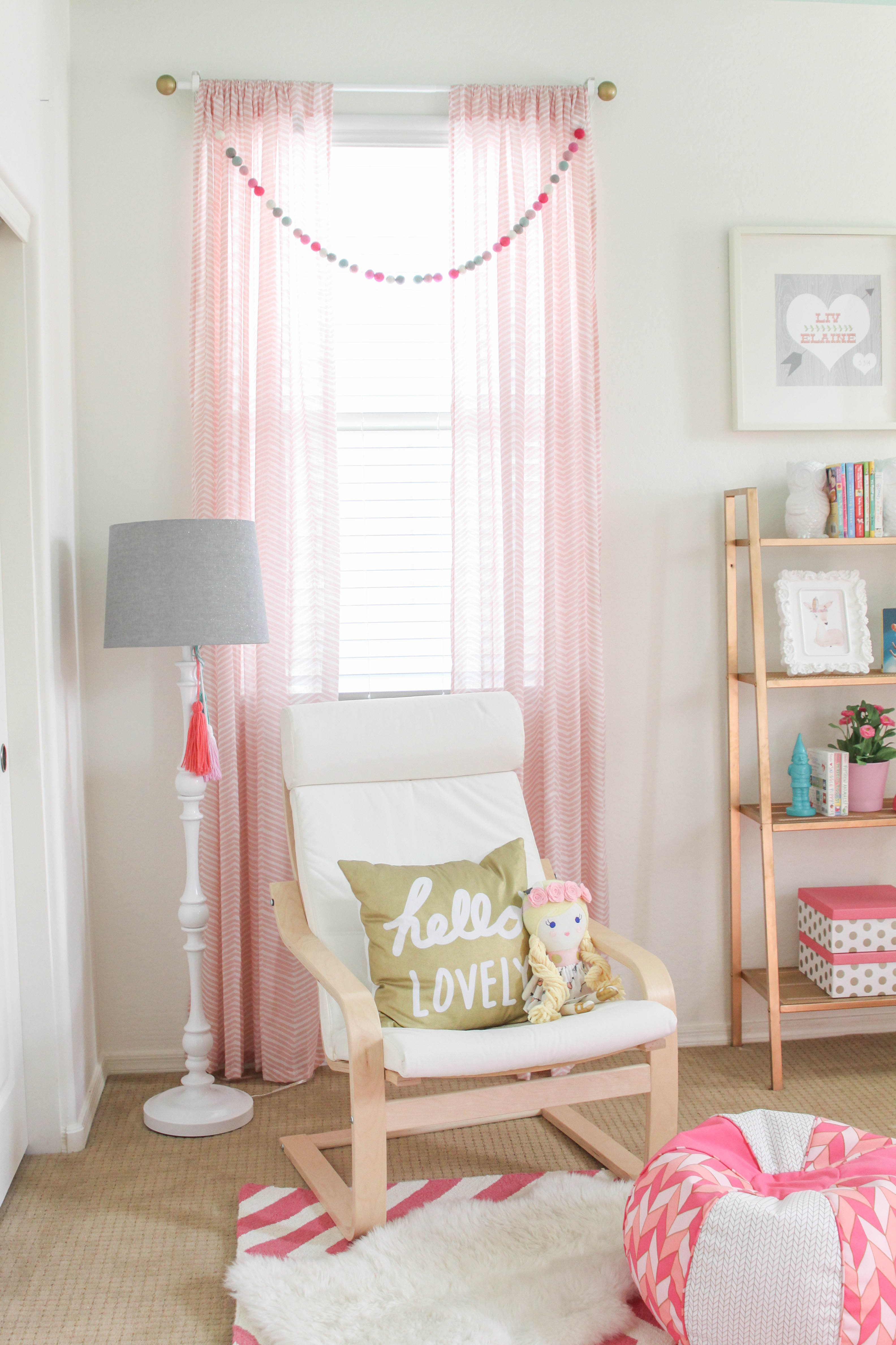 Girls Nursery Window Treatment