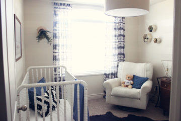 Blue and White Baby Boy Nursery