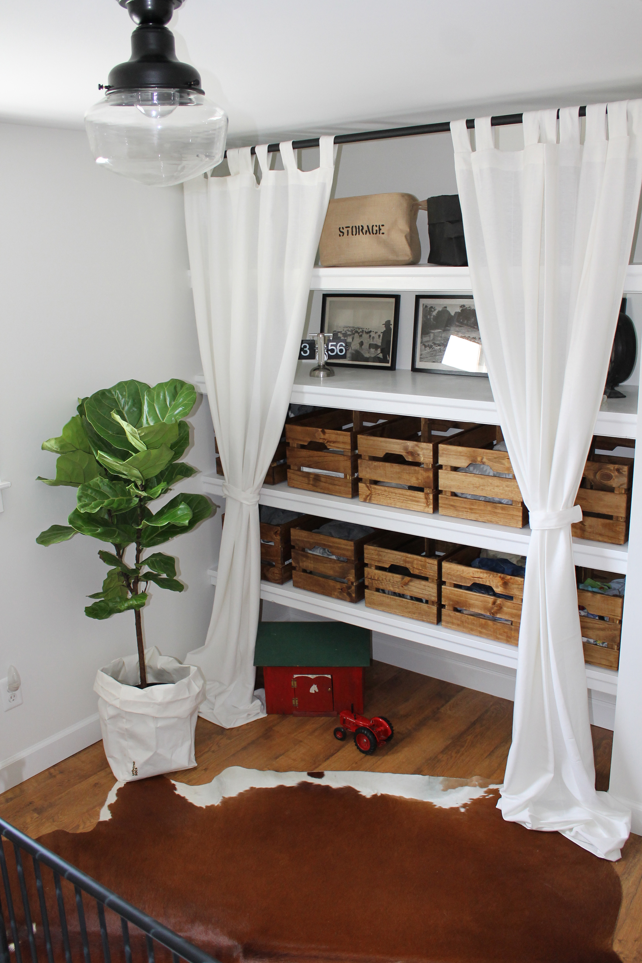 Open Storage System in Small Space Nursery