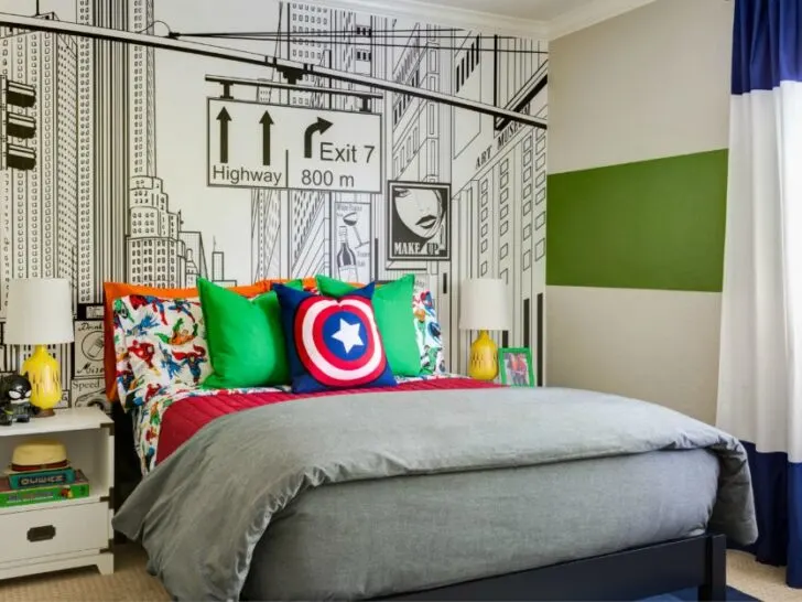 Modern Super Hero Kids Room