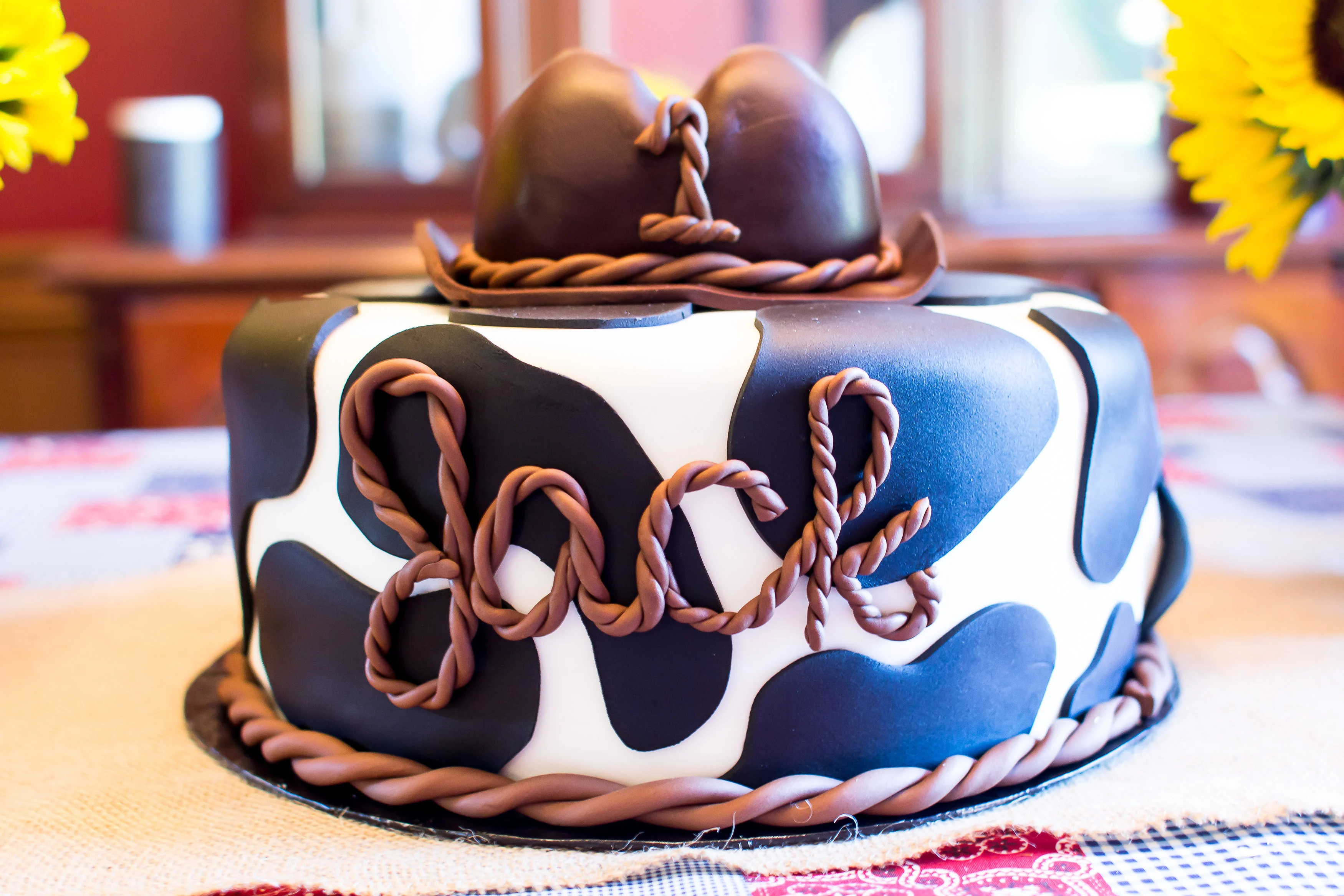 Cowboy Themed Birthday Cake