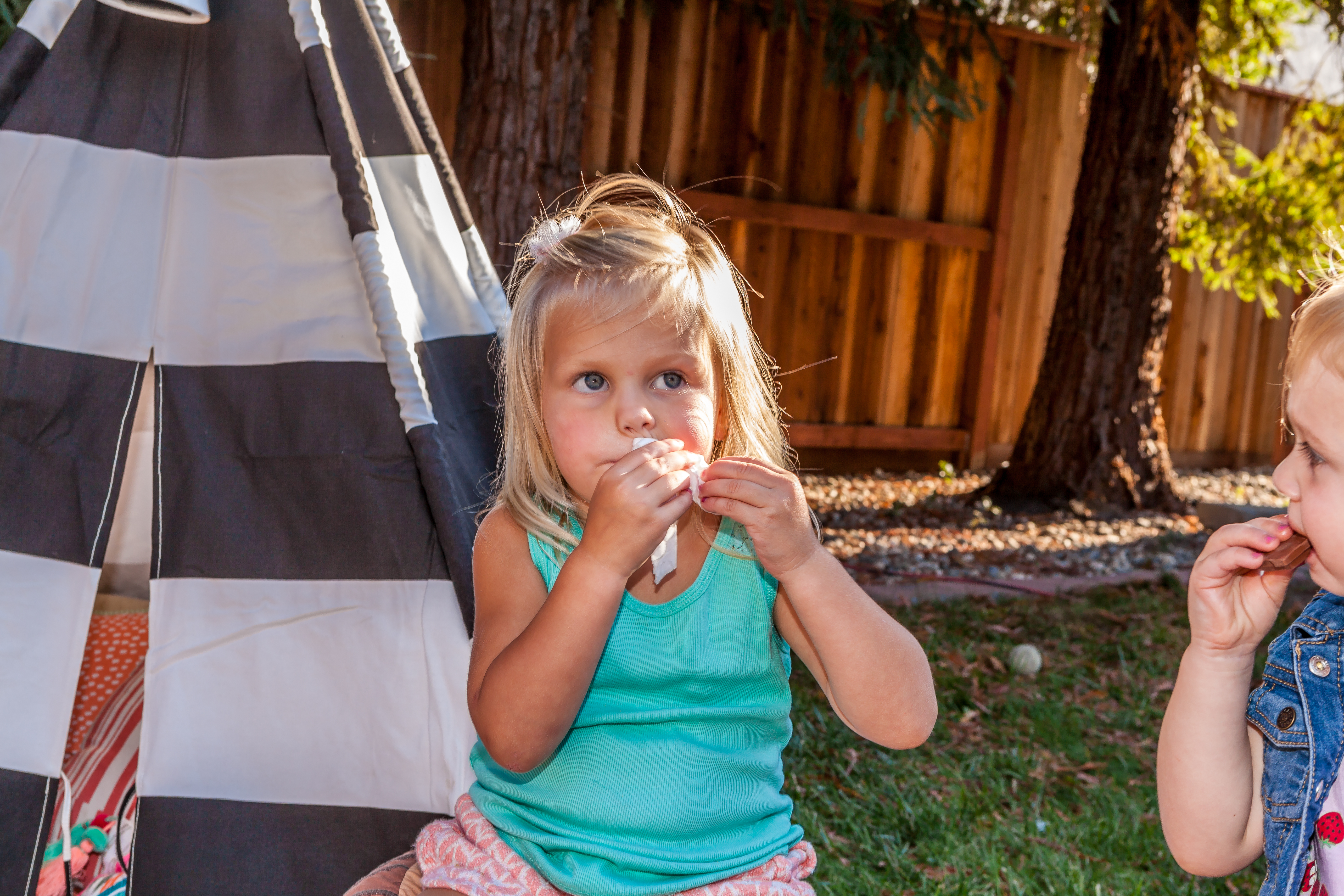 S'mores Cleanup with Huggies Wipes