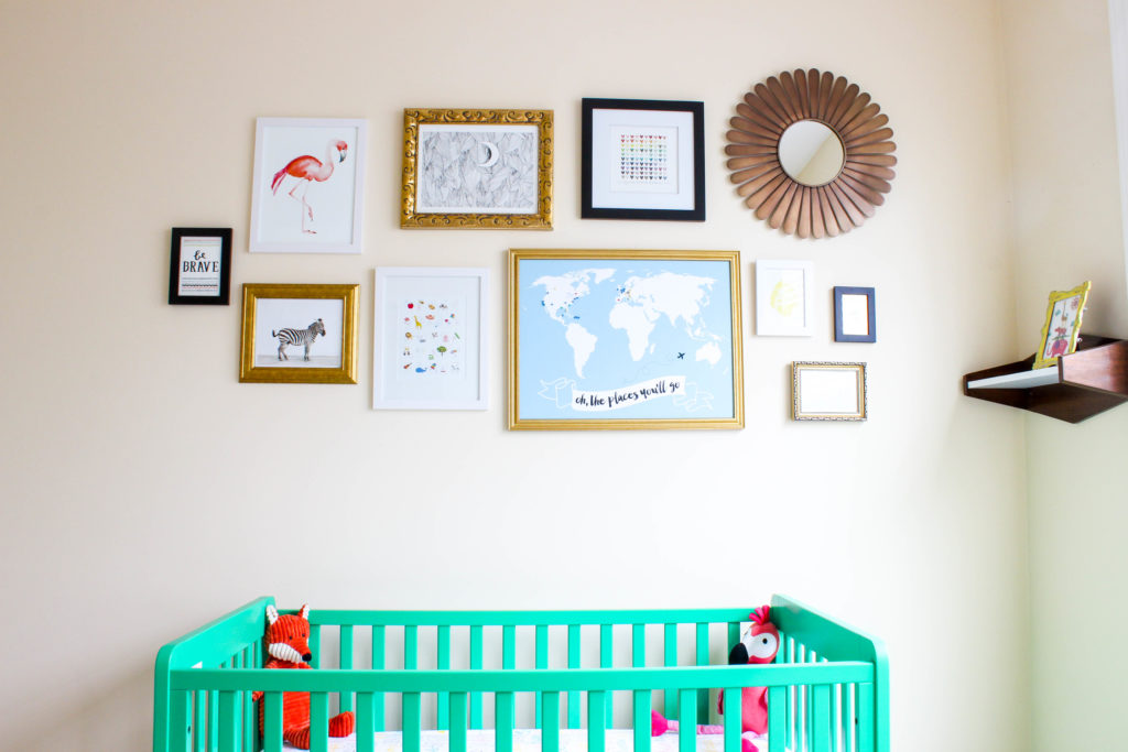 Nursery with Kelly Green Crib - Project Nursery