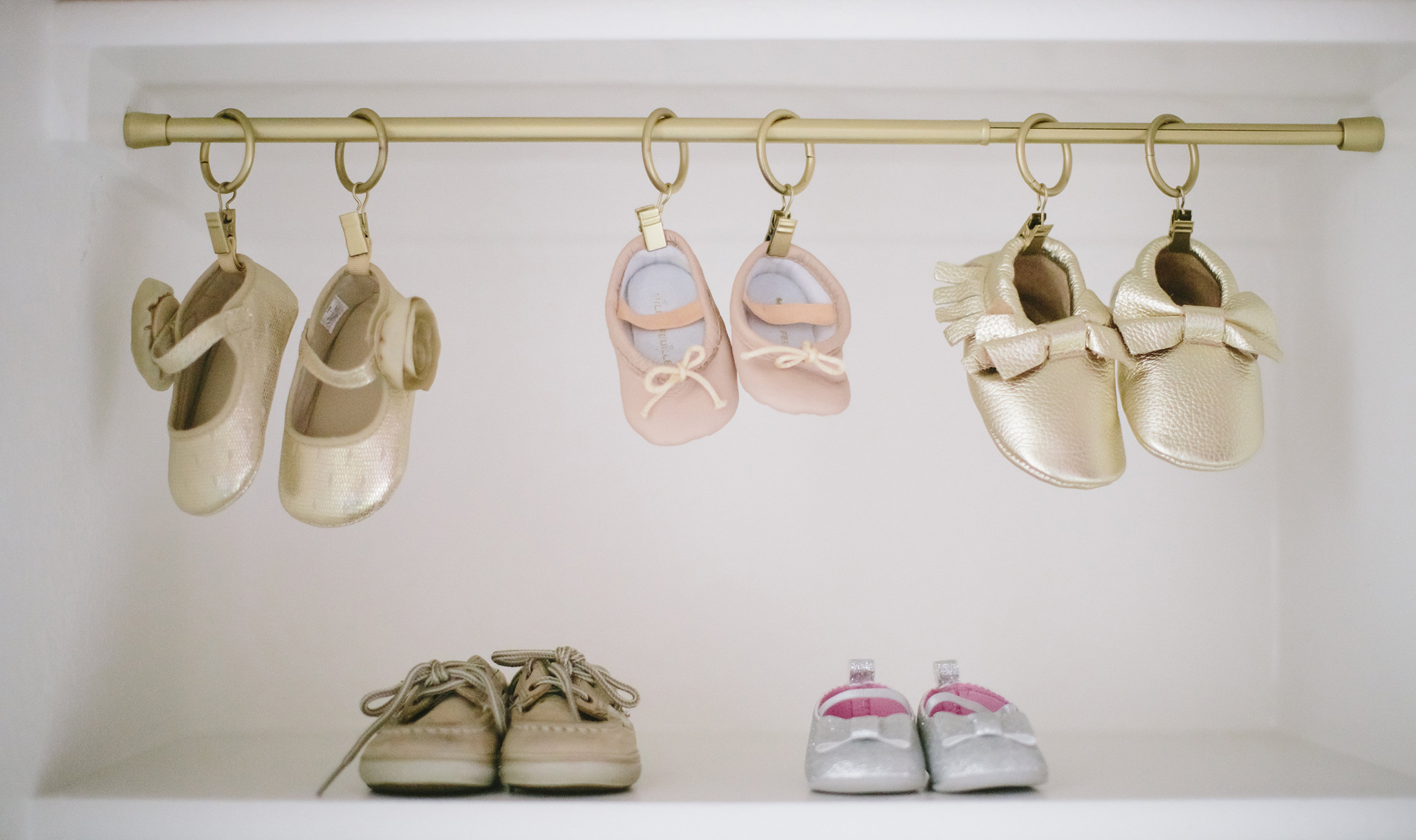Baby Shoe Organization in Nursery