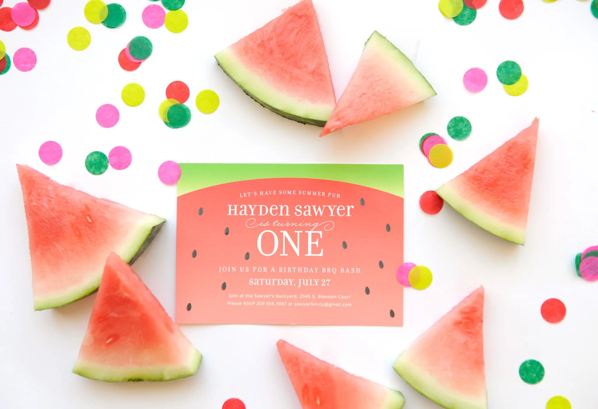 Watermelon Party Invitation