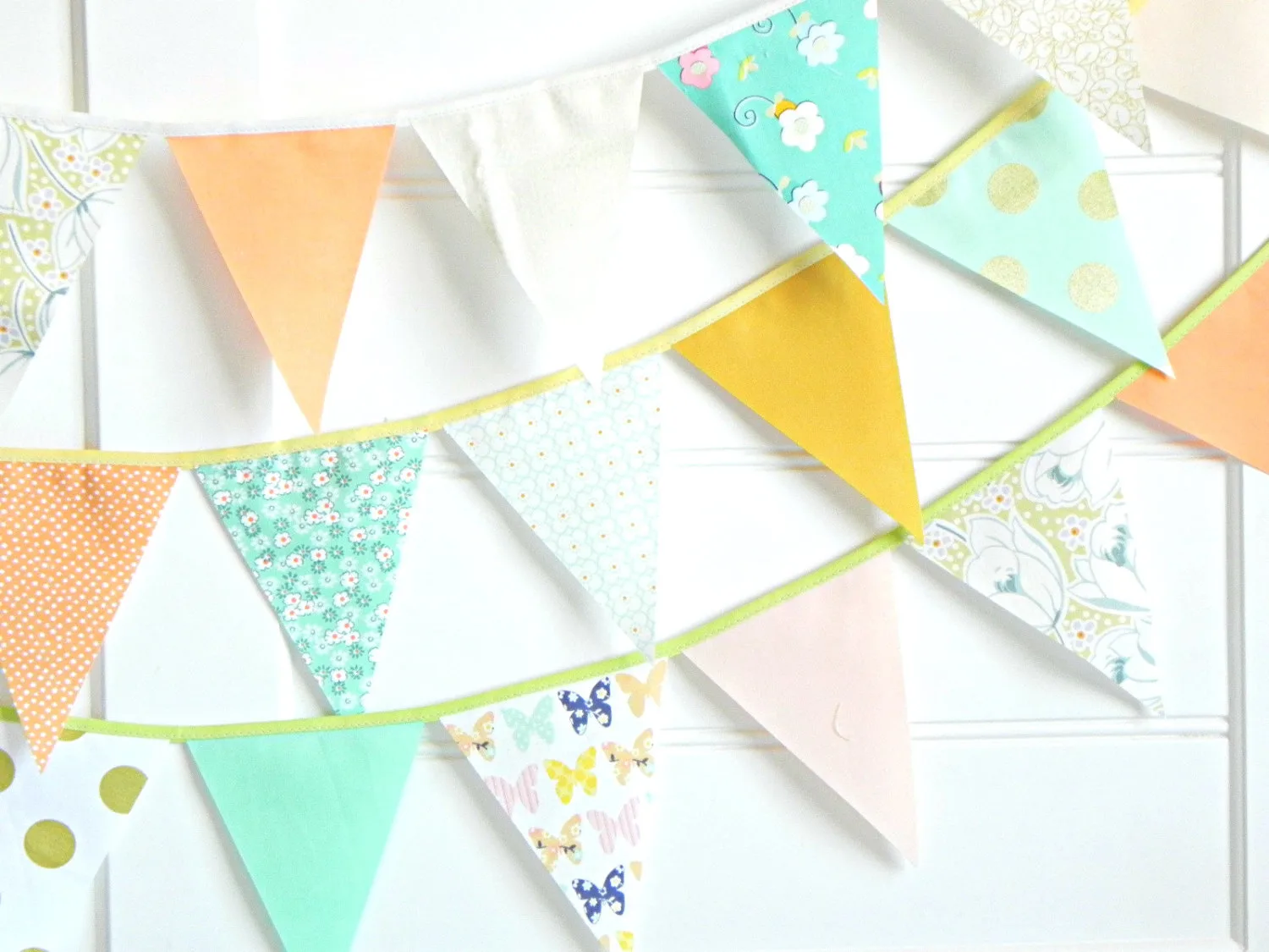 Fabric Bunting Garland from A Fete Beckons on Etsy