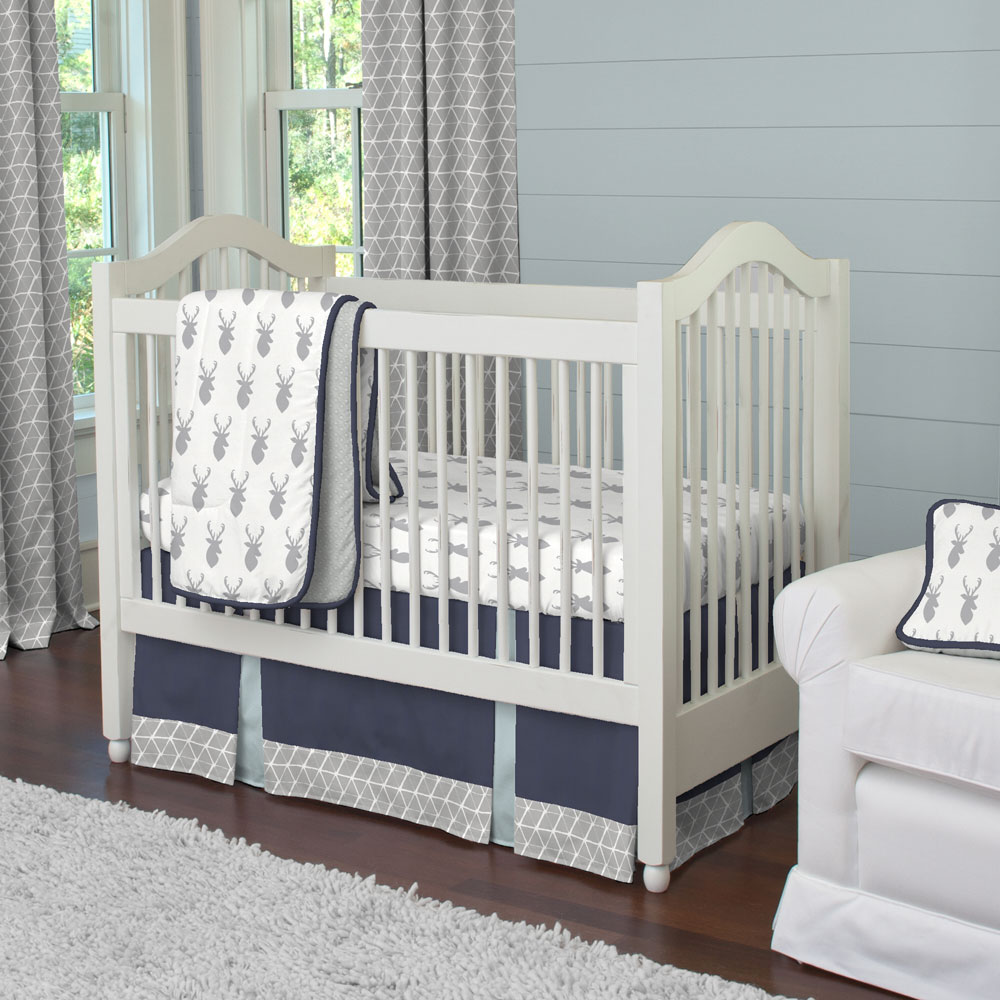 Navy and Gray Baby Bedding from Carousel Designs