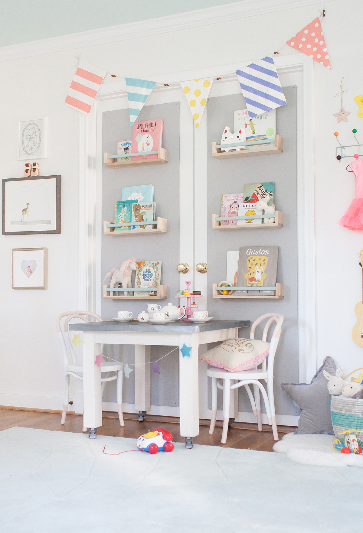 Play Table and Book Wall in Nursery