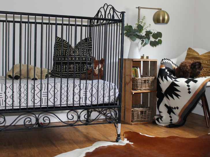 Cowhide nursery best sale