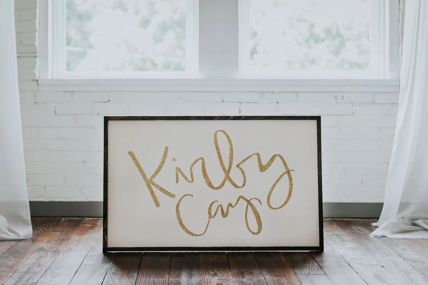 Custom Calligraphy Name Sign from Six Eleven Co. on Etsy