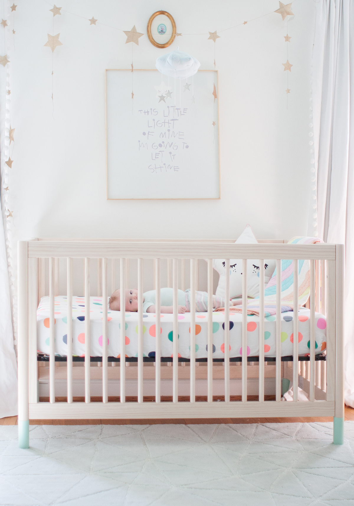 Gelato Crib in Pastel Girl's Nursery