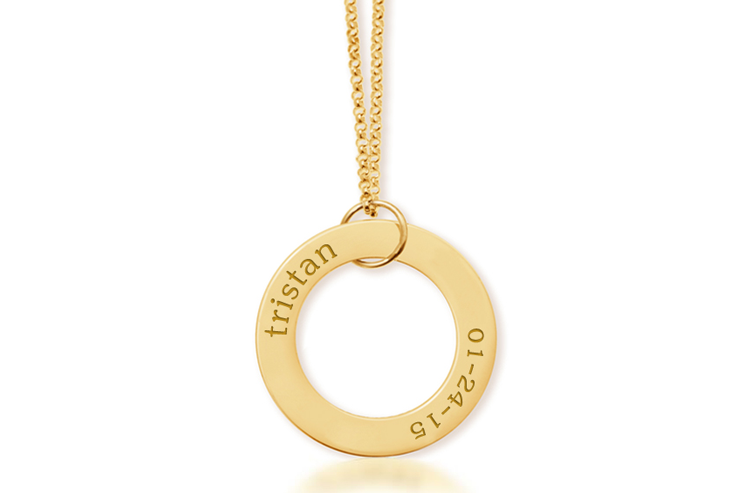 Personalized Circle Pendant Necklace