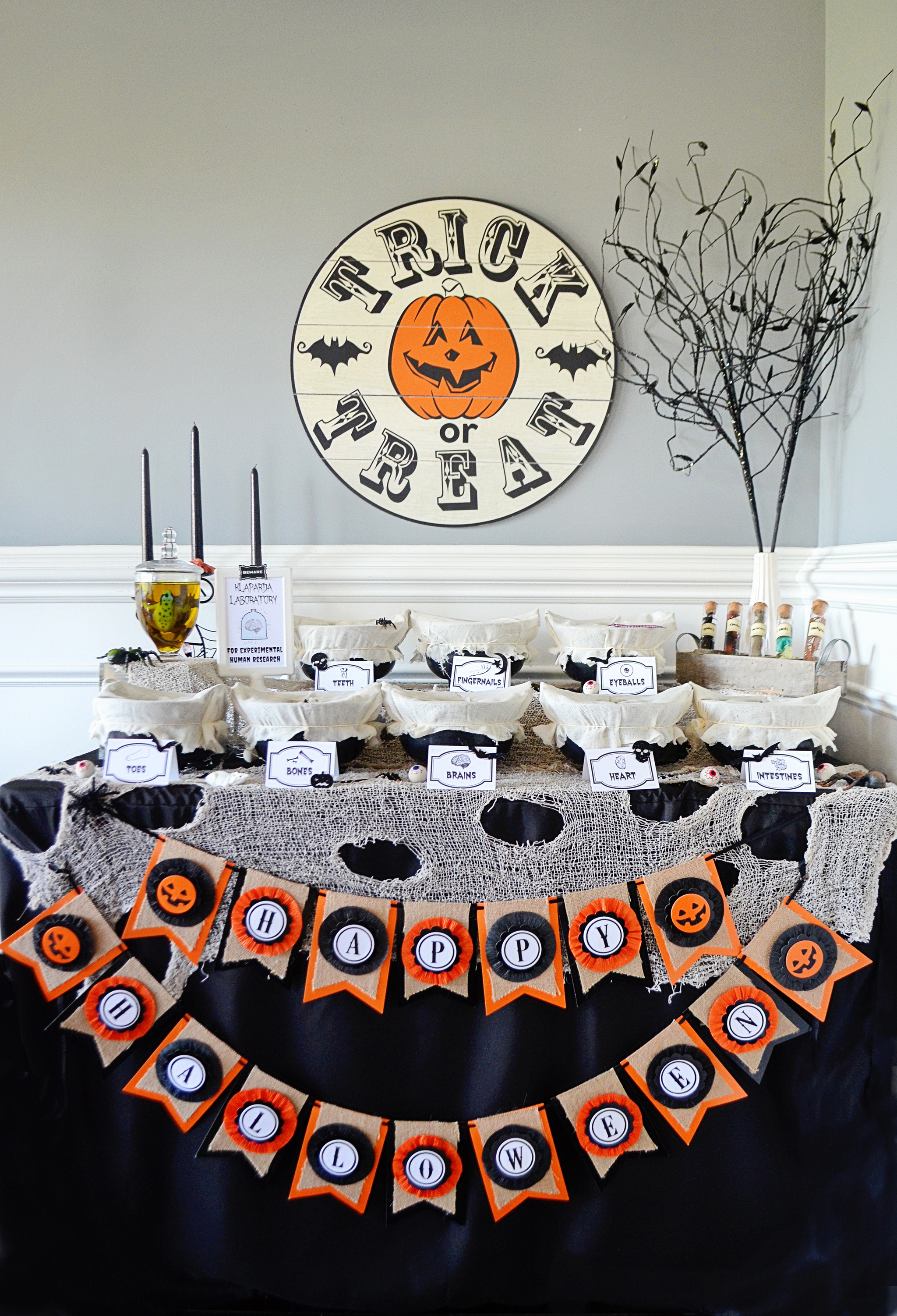 Halloween Touch and Feel Table