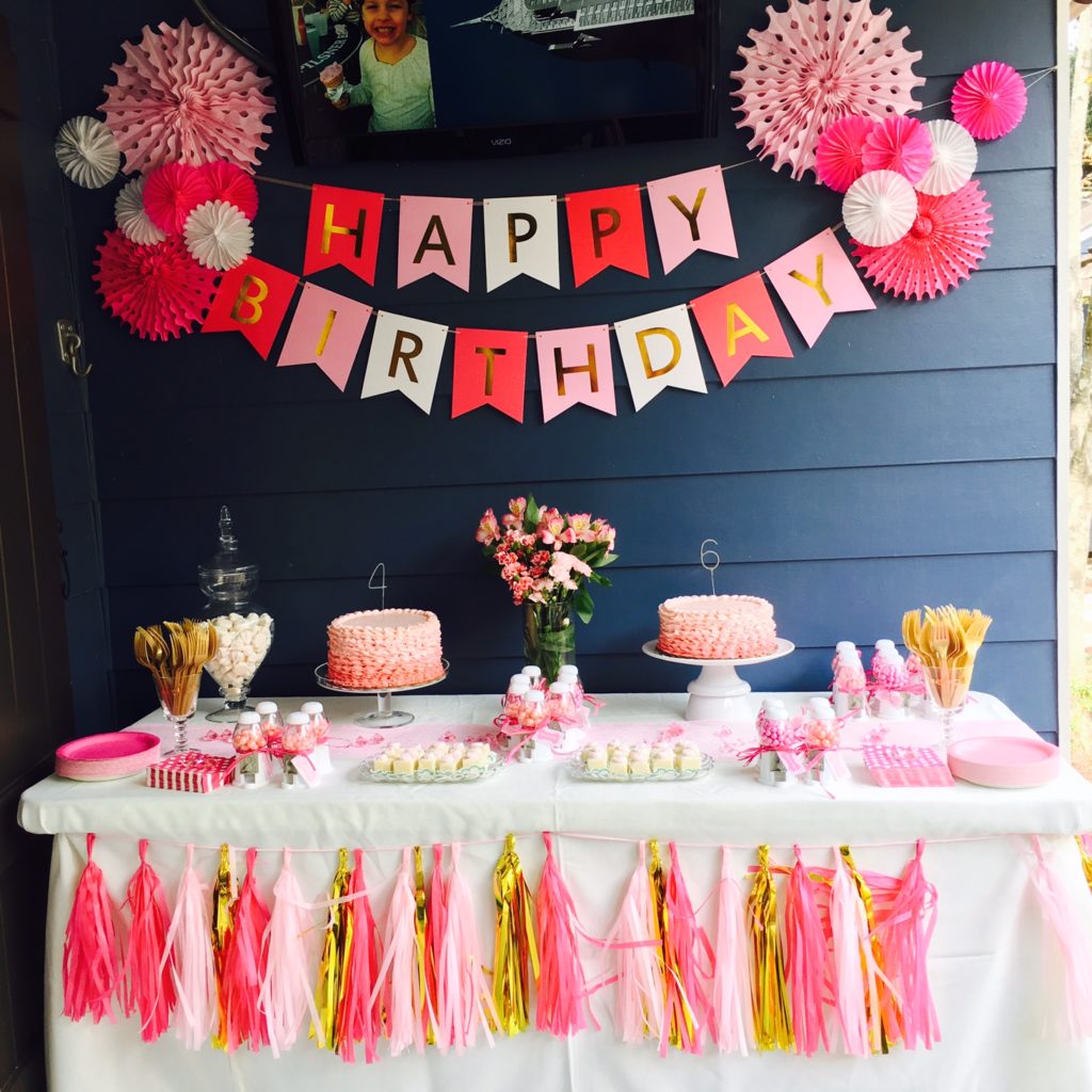 Pink and Gold Shared Birthday Party