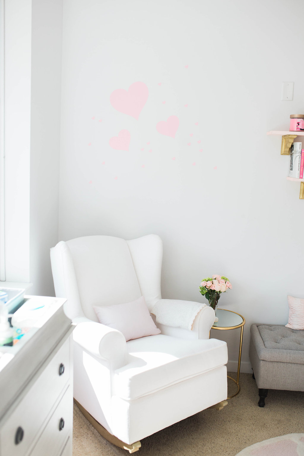 Feminine Pink and Gray Nursery