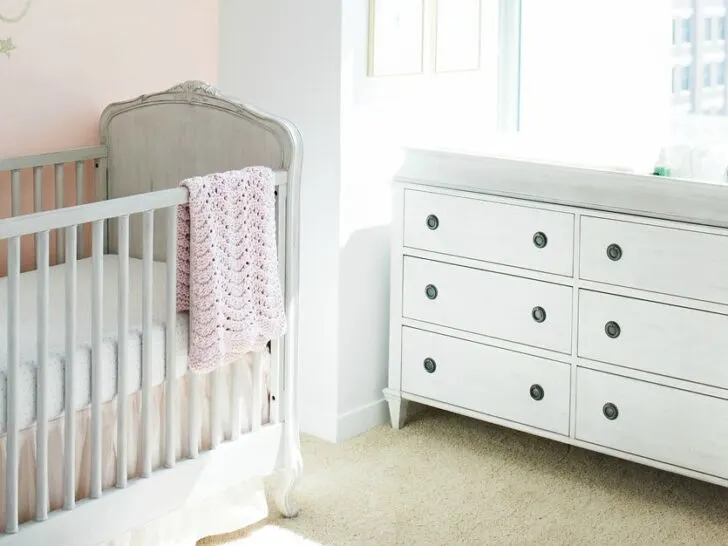 Feminine Pink and Gray Nursery