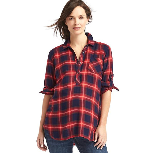 Plaid Henley Shirt from Gap