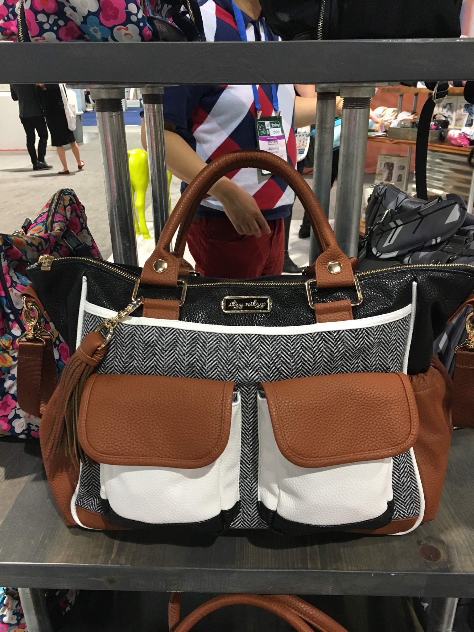 Triple Threat Diaper Bag in Coffee and Cream from Itzy Ritzy