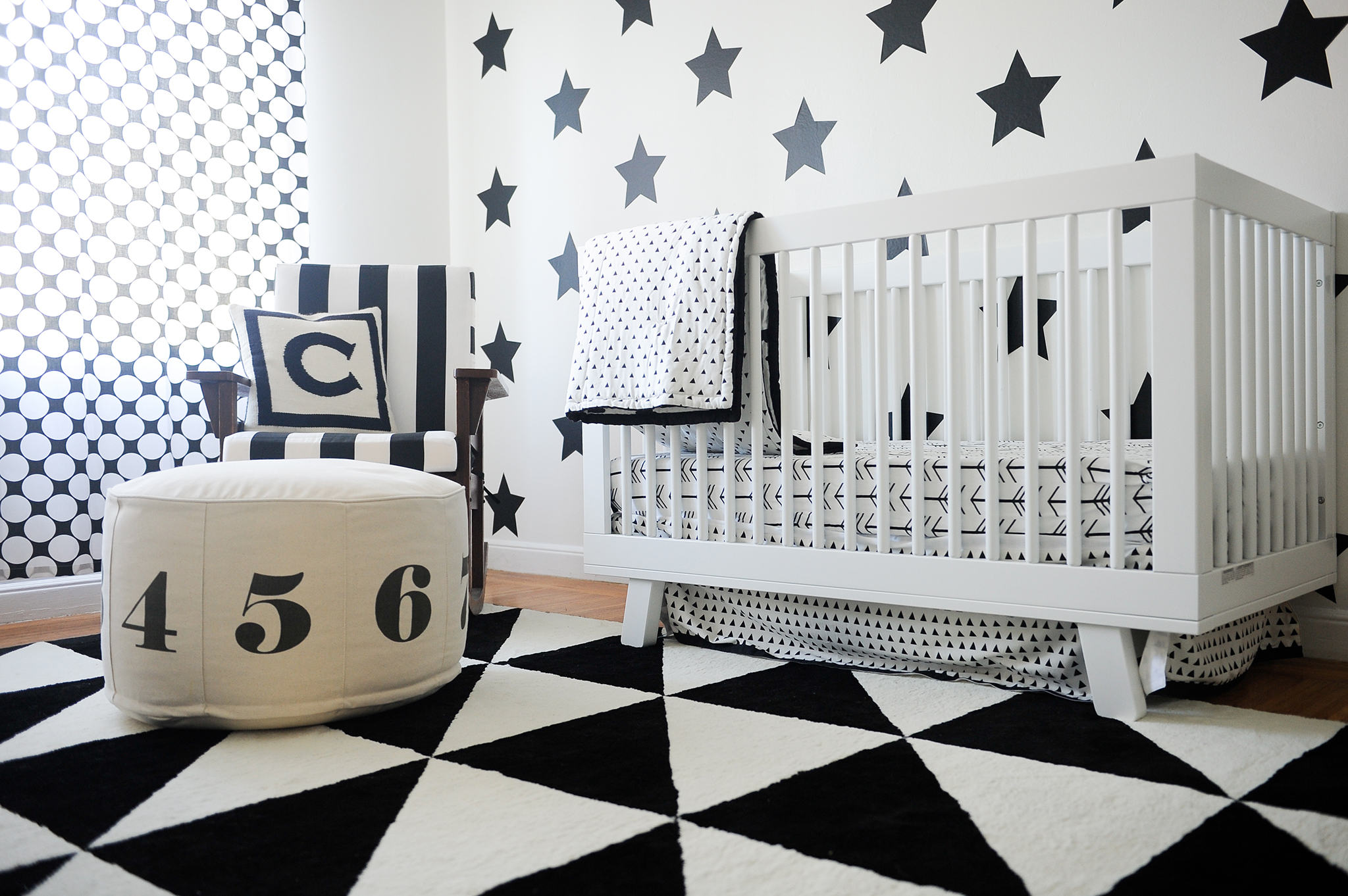 Black and White Geometric Nursery