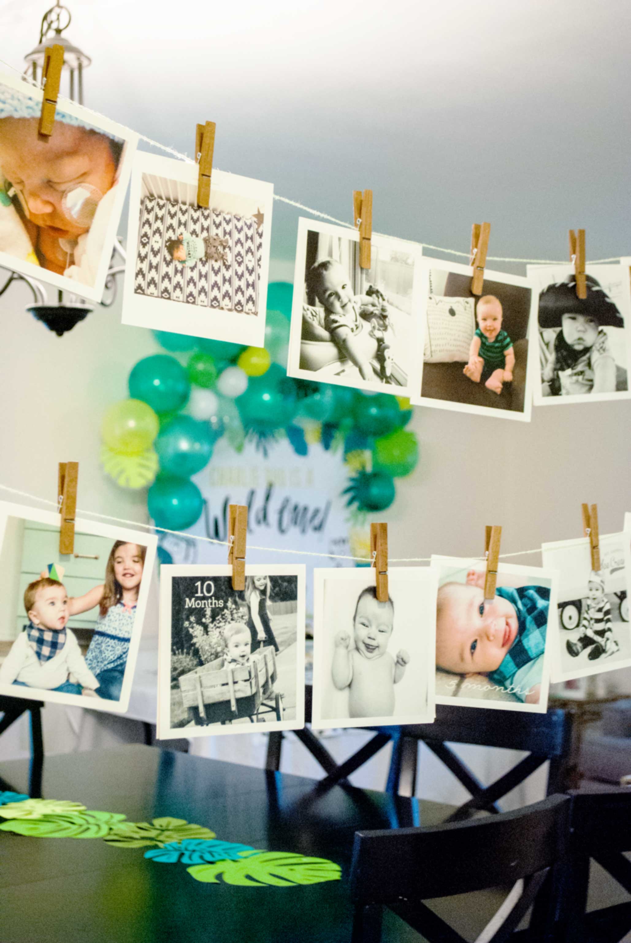 First Birthday Photo Display