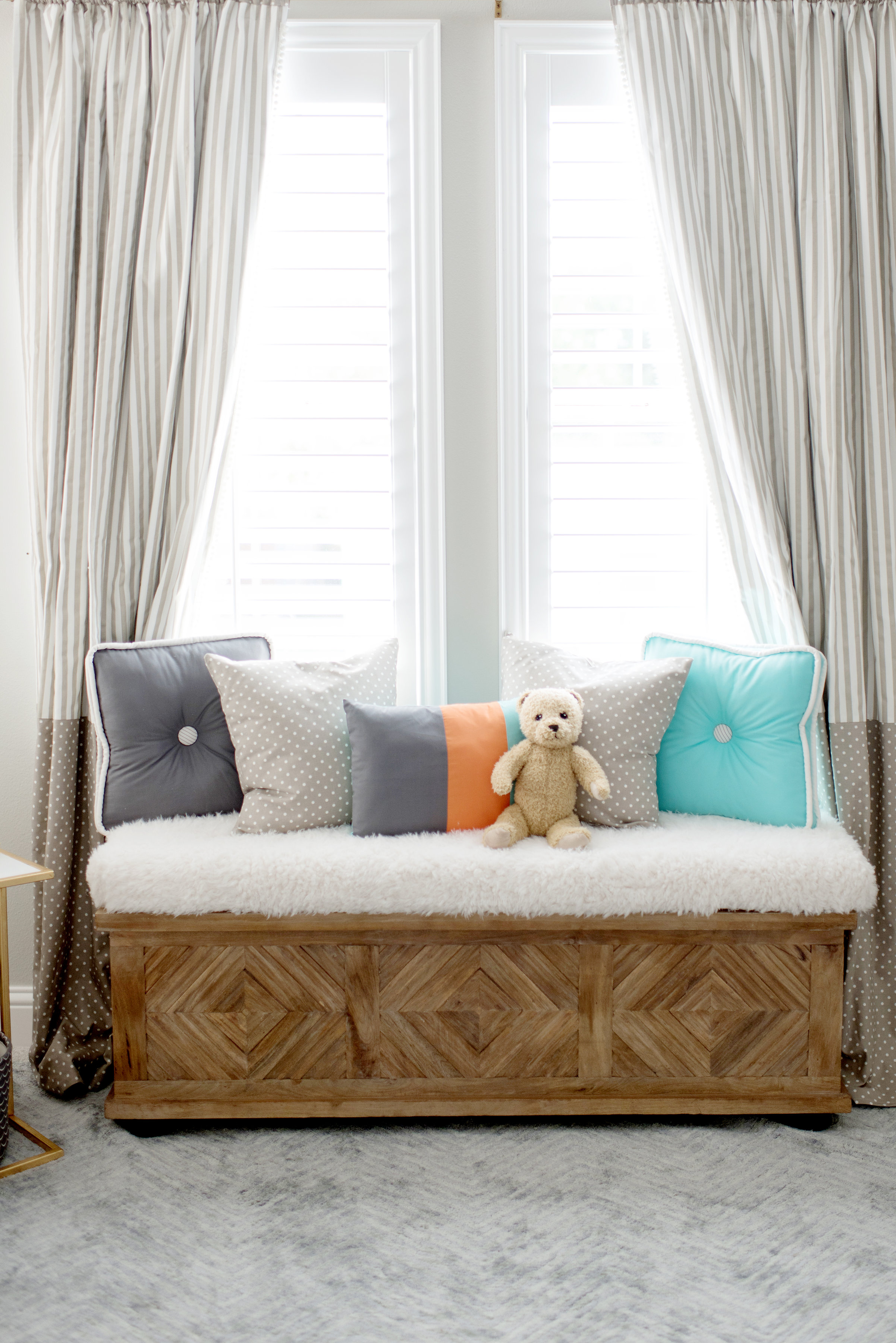 Storage Bench in Nursery