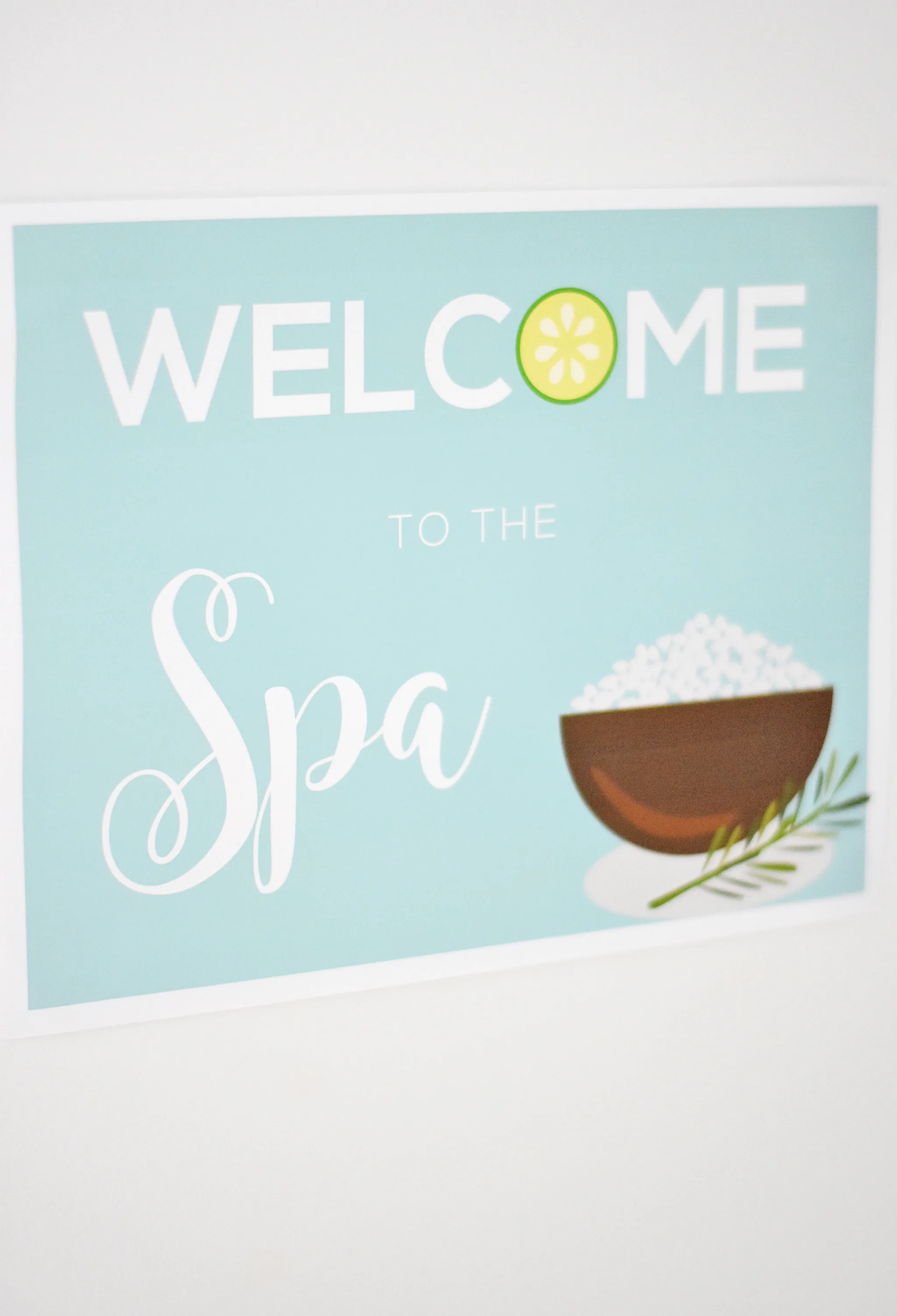 Welcome to the Spa Sign